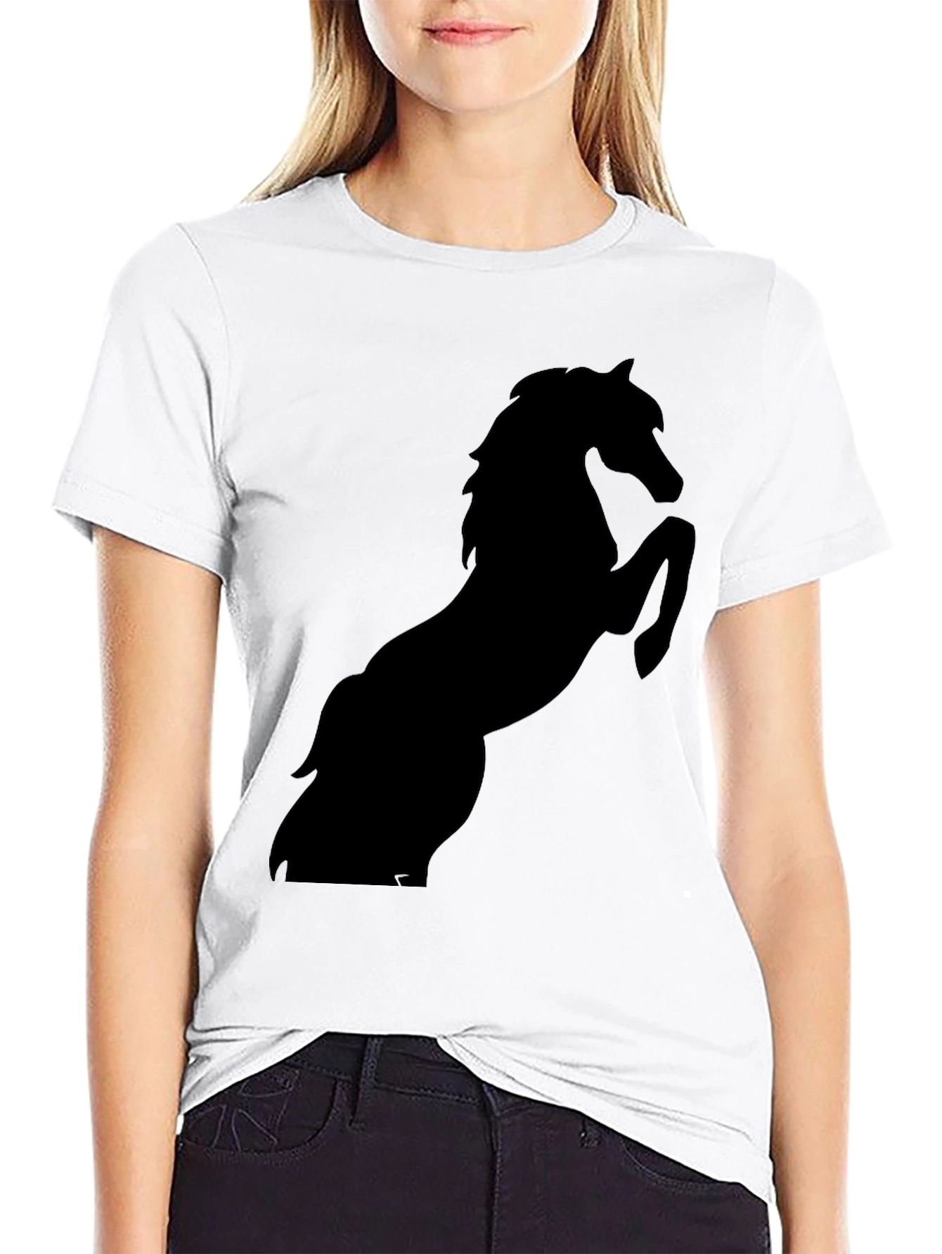 Black Horse Silhouette Graphic Tee