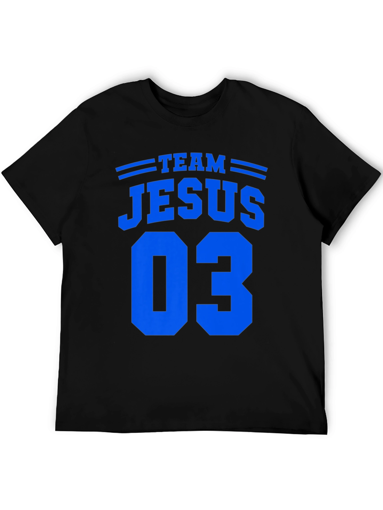 Team Jesus 03 Black Graphic T-Shirt