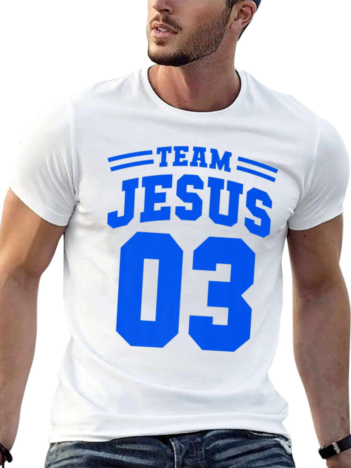 Team Jesus 03 Black Graphic T-Shirt