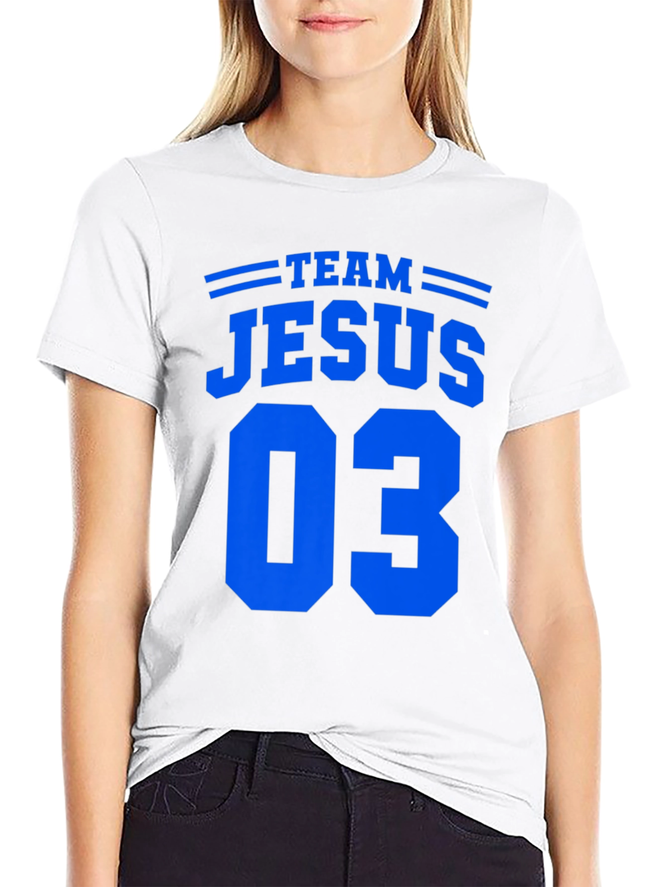 Team Jesus 03 Black Graphic T-Shirt