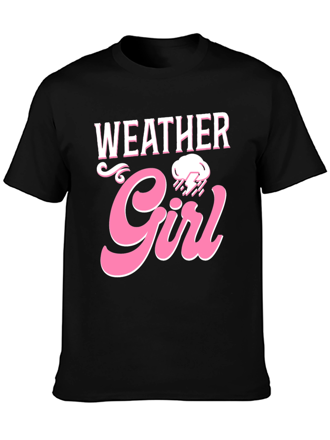 Weather Girl Graphic Tee - Trendy Womens Black T-Shirt
