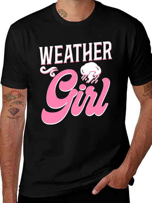 Weather Girl Graphic Tee - Trendy Womens Black T-Shirt