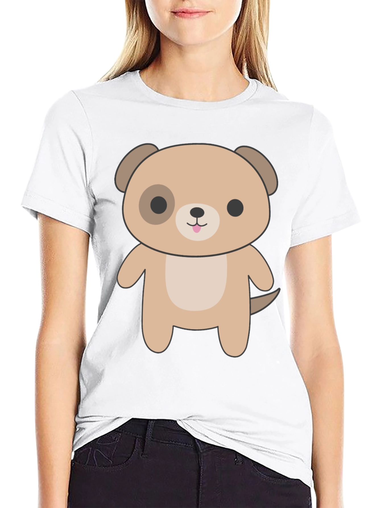 Cute Cartoon Dog Graphic T-Shirt - Unisex