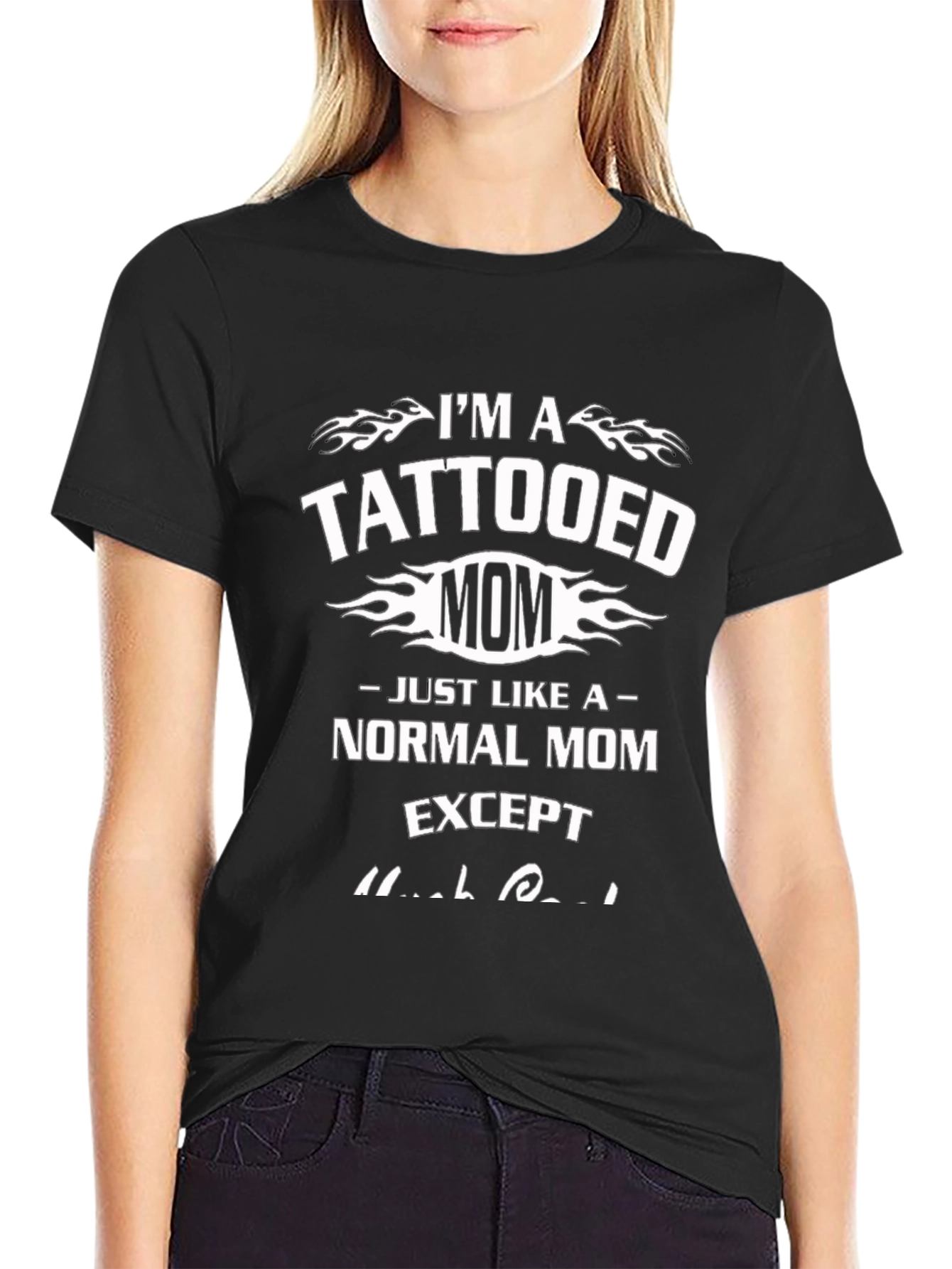 Tattooed Mom Graphic Tee - Black T-Shirt