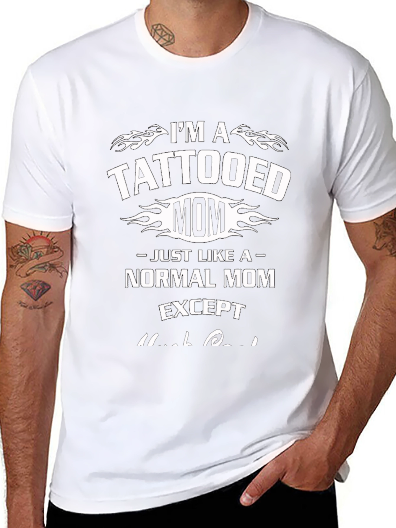 Tattooed Mom Graphic Tee - Black T-Shirt