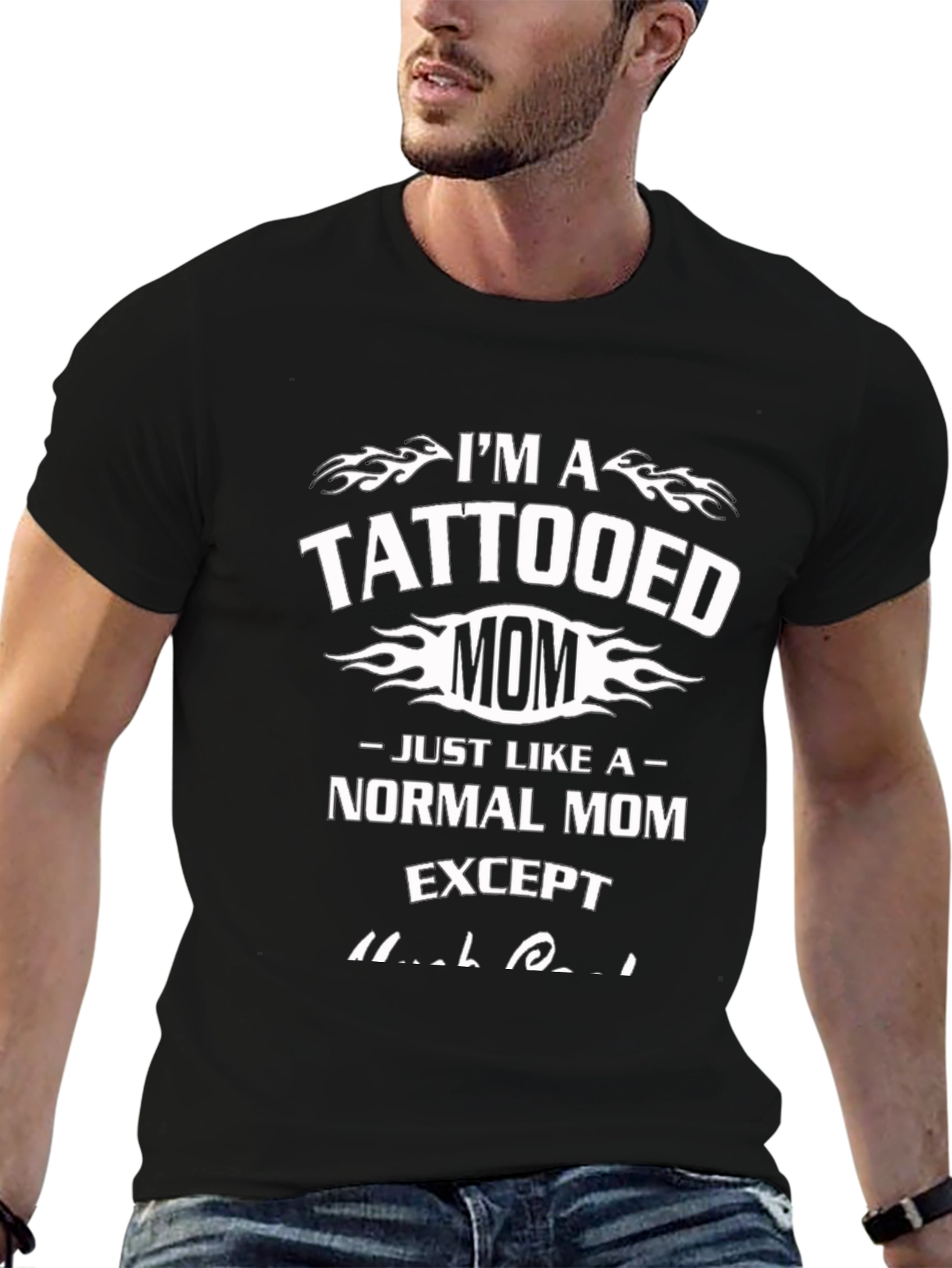 Tattooed Mom Graphic Tee - Black T-Shirt