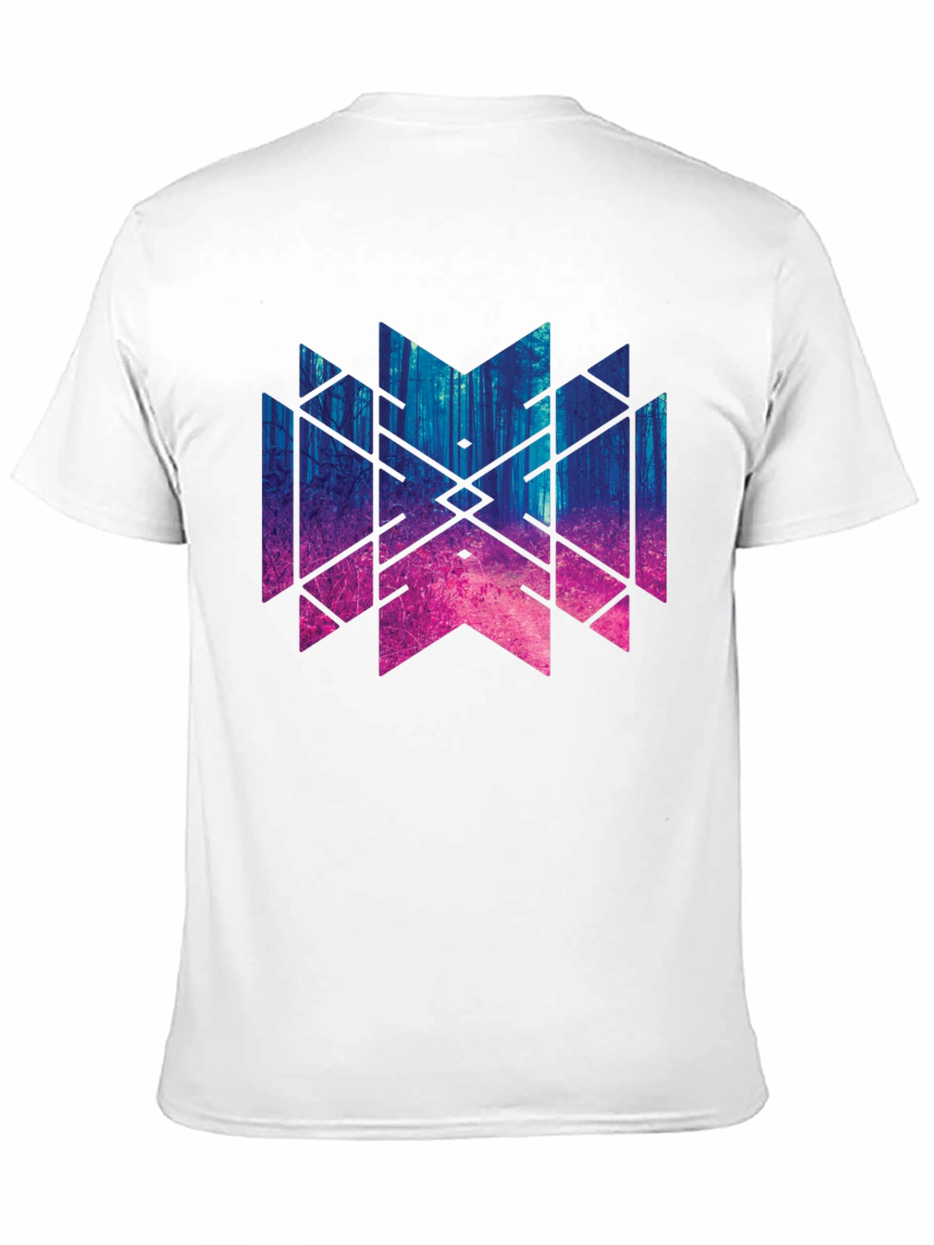 Geometric Forest T-Shirt - Black