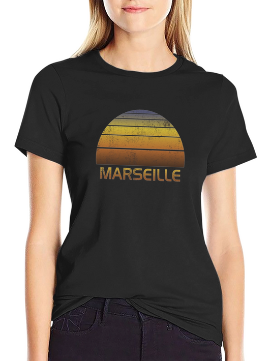 Vintage Marseille Sunset T-Shirt - Retro City Tee