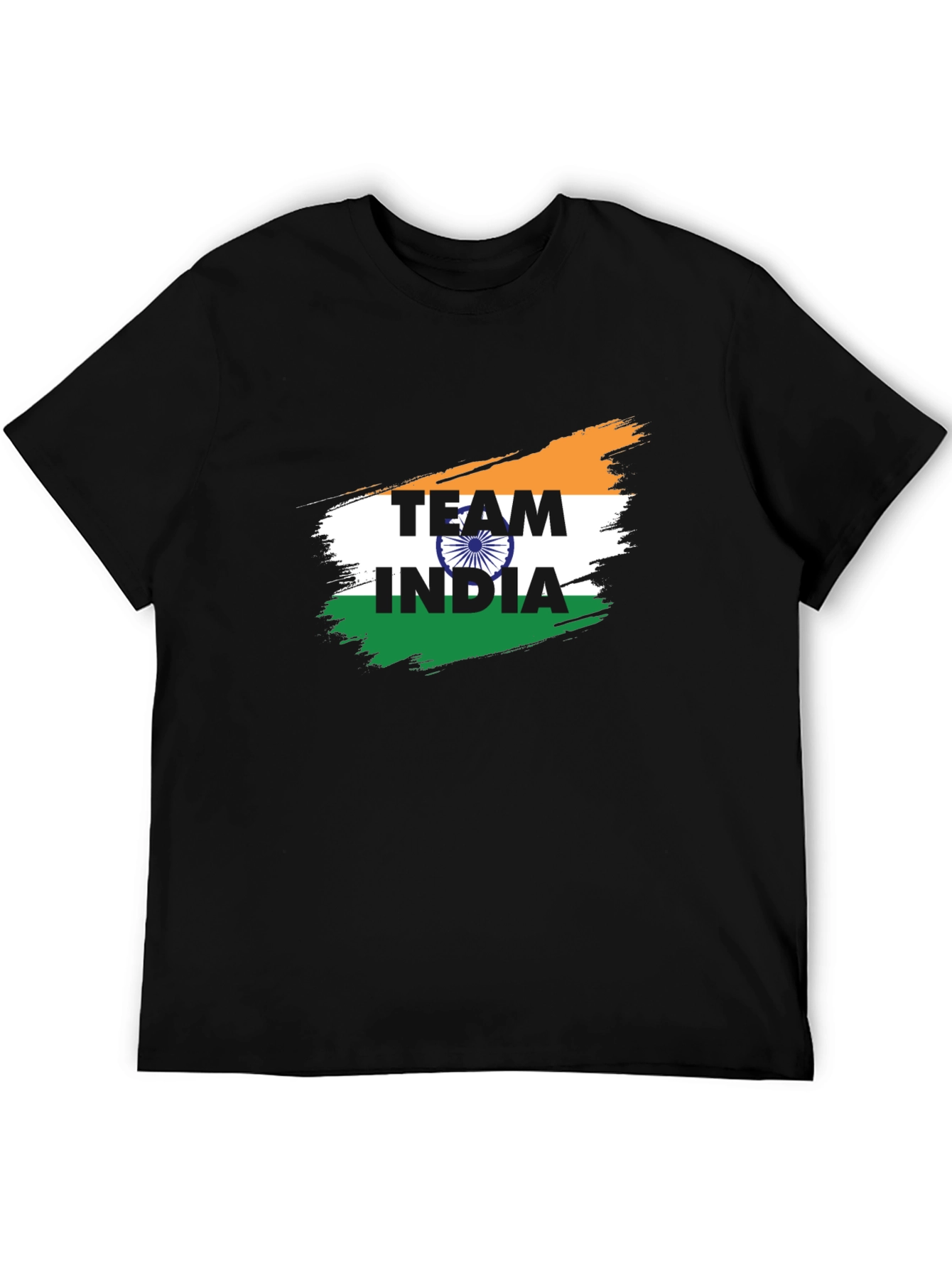 Team India Graphic T-Shirt - Black Cotton Blend