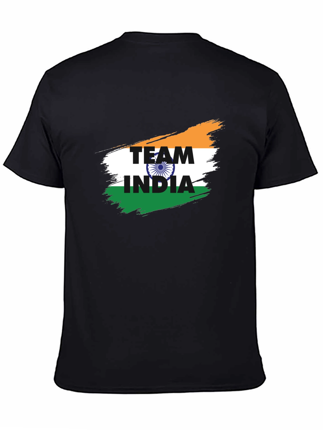 Team India Graphic T-Shirt - Black Cotton Blend