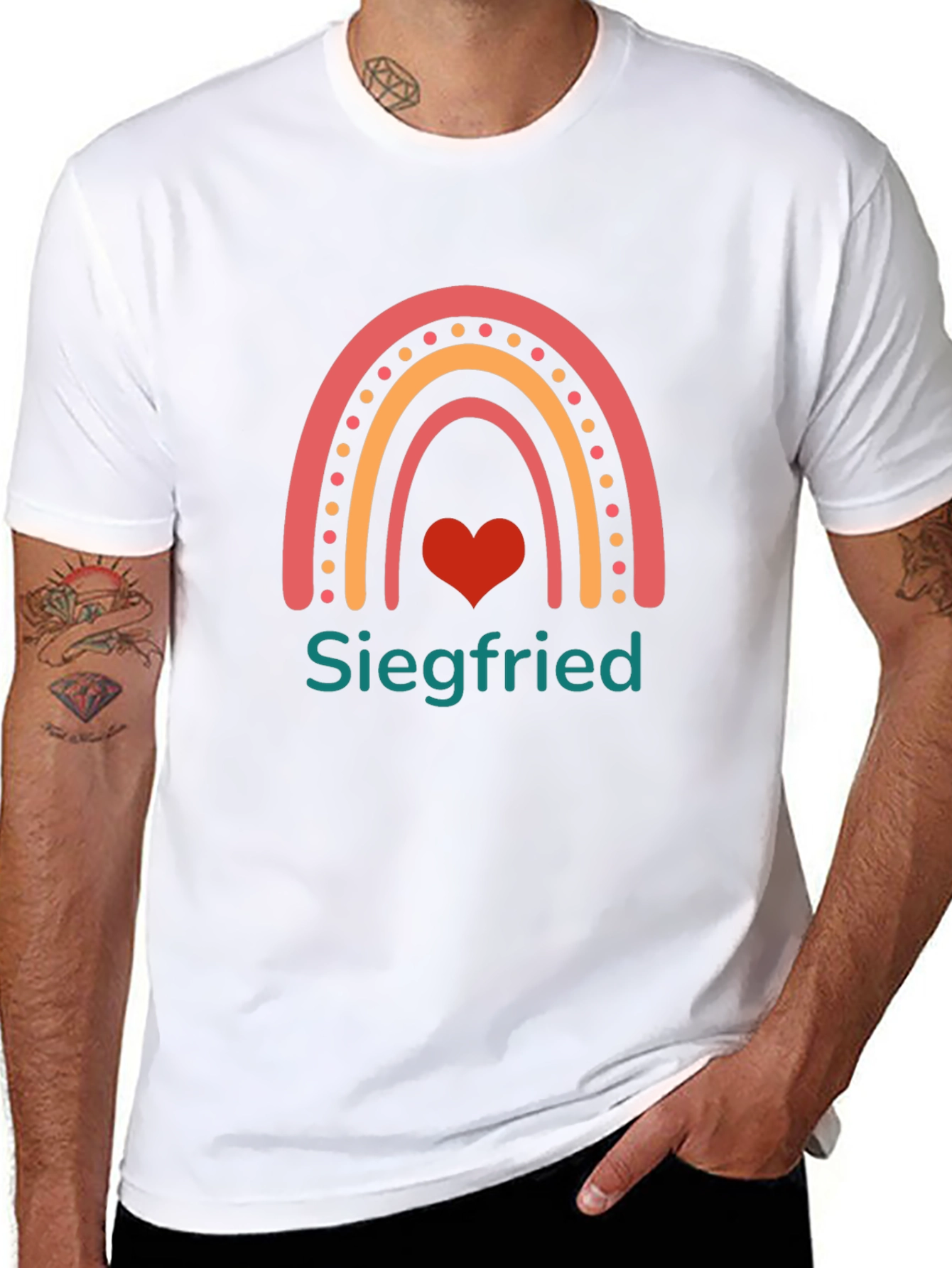 Siegfried Rainbow Heart Graphic Tee - Unisex