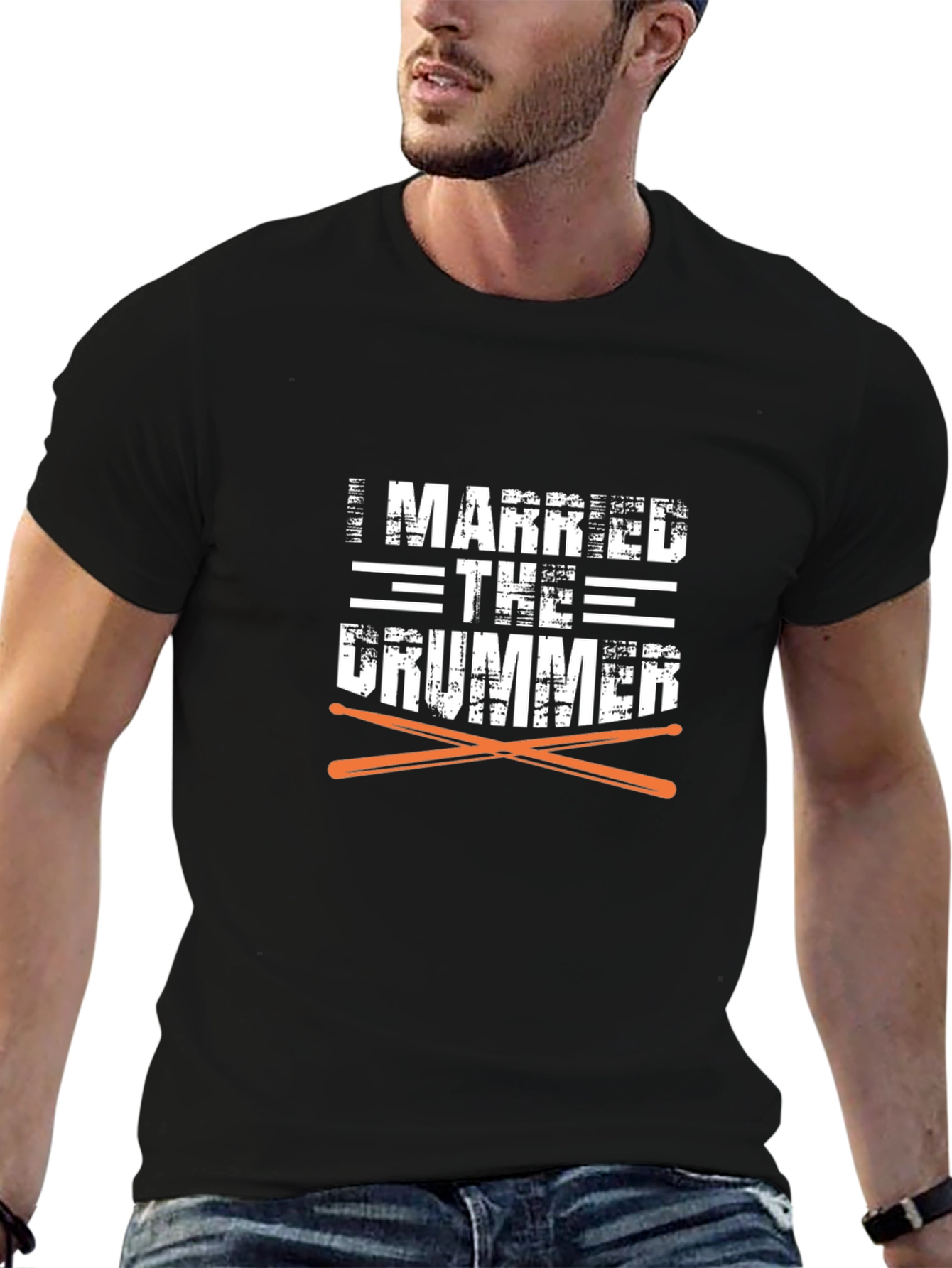 I Married the Drummer Graphic Tee