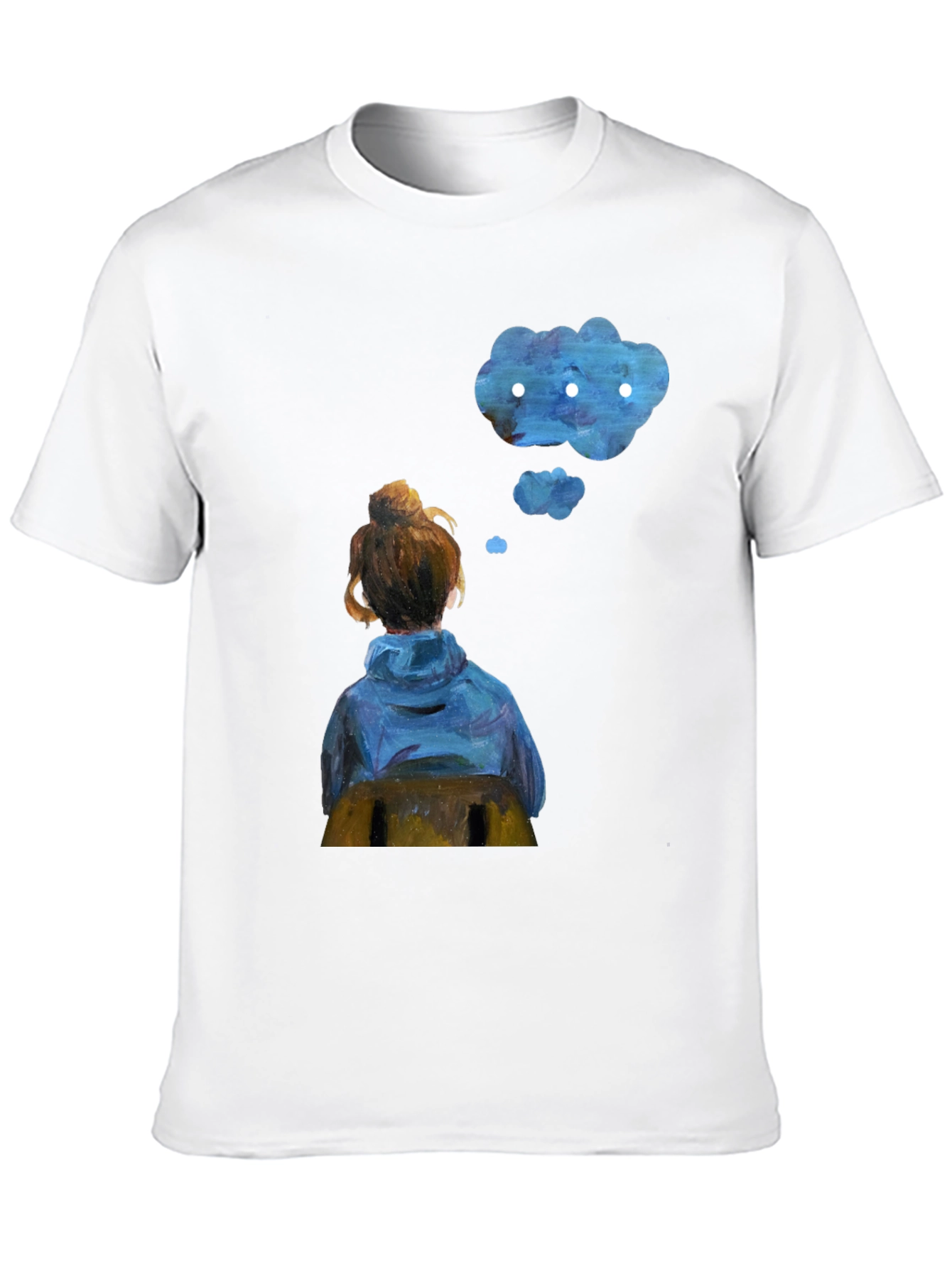 Contemplative Cloud T-Shirt - Artistic Dreamer Tee