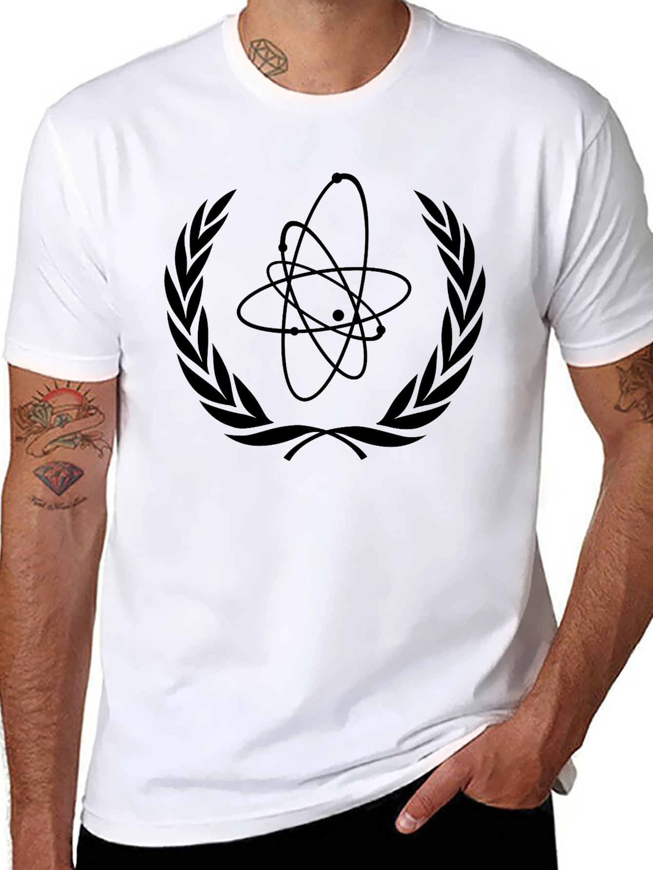 Atomic Laurel Wreath Graphic Tee - Black