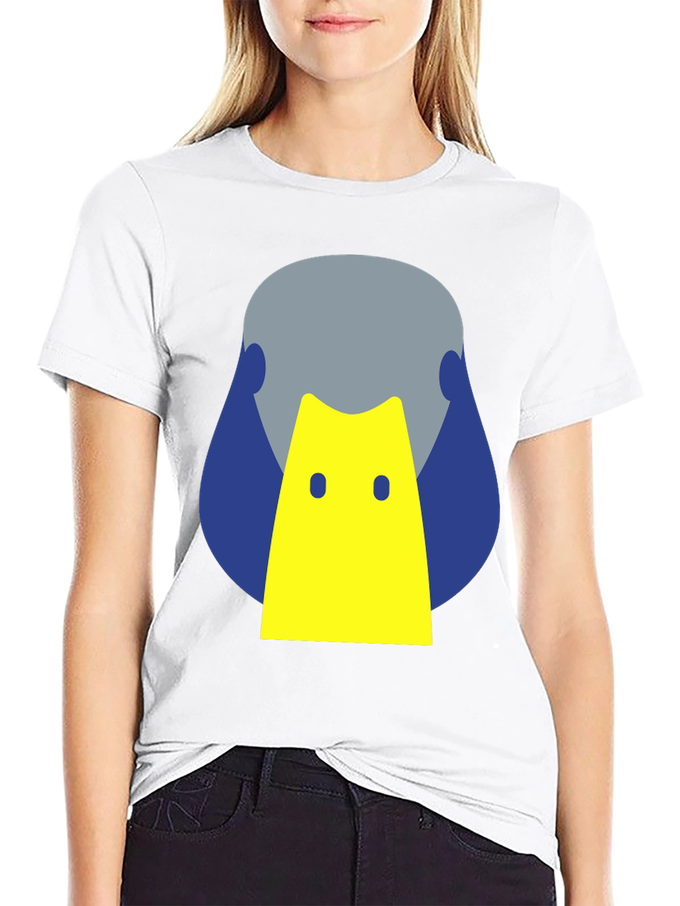 Geometric Duck Graphic Tee - Modern Casual Style