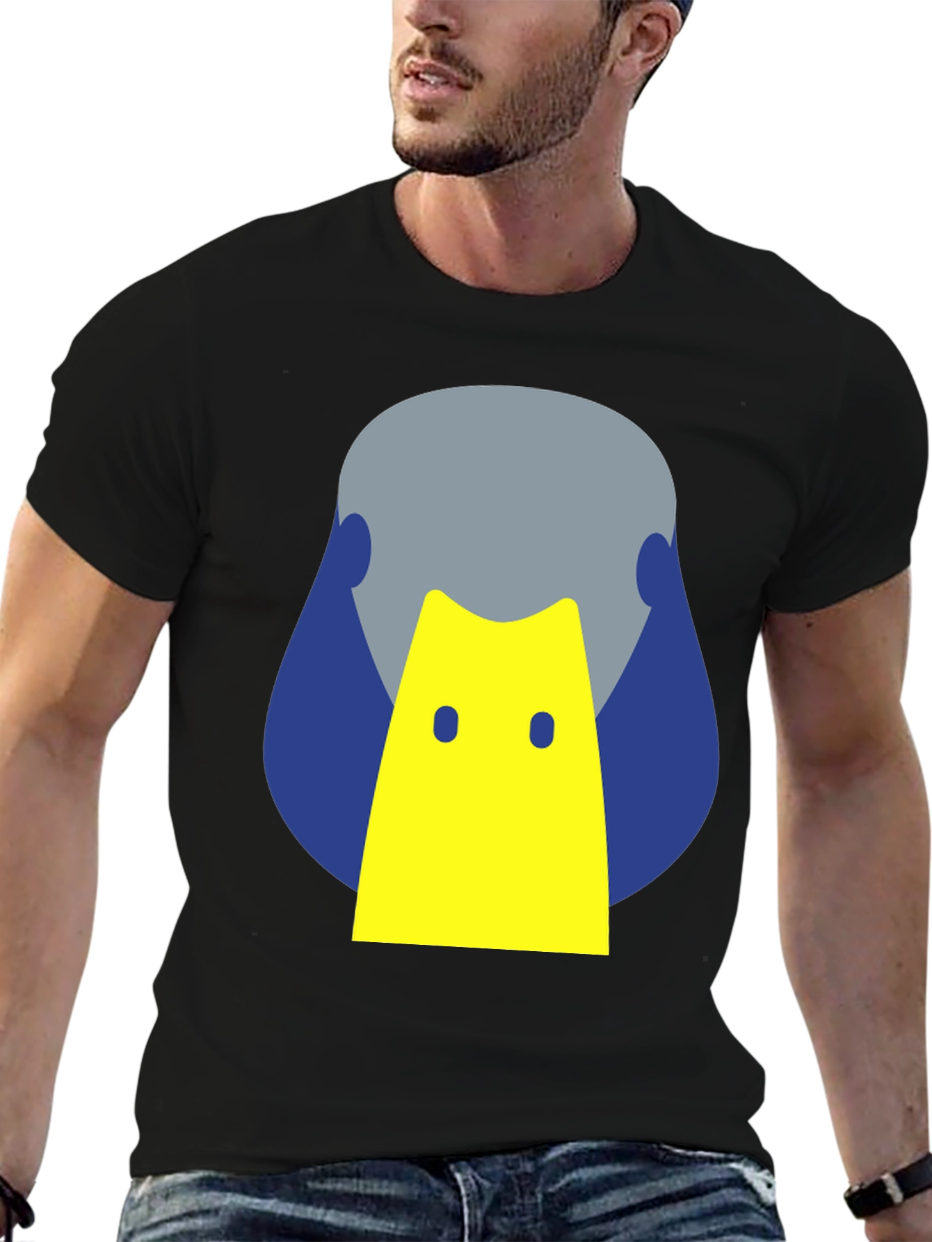 Geometric Duck Graphic Tee - Modern Casual Style