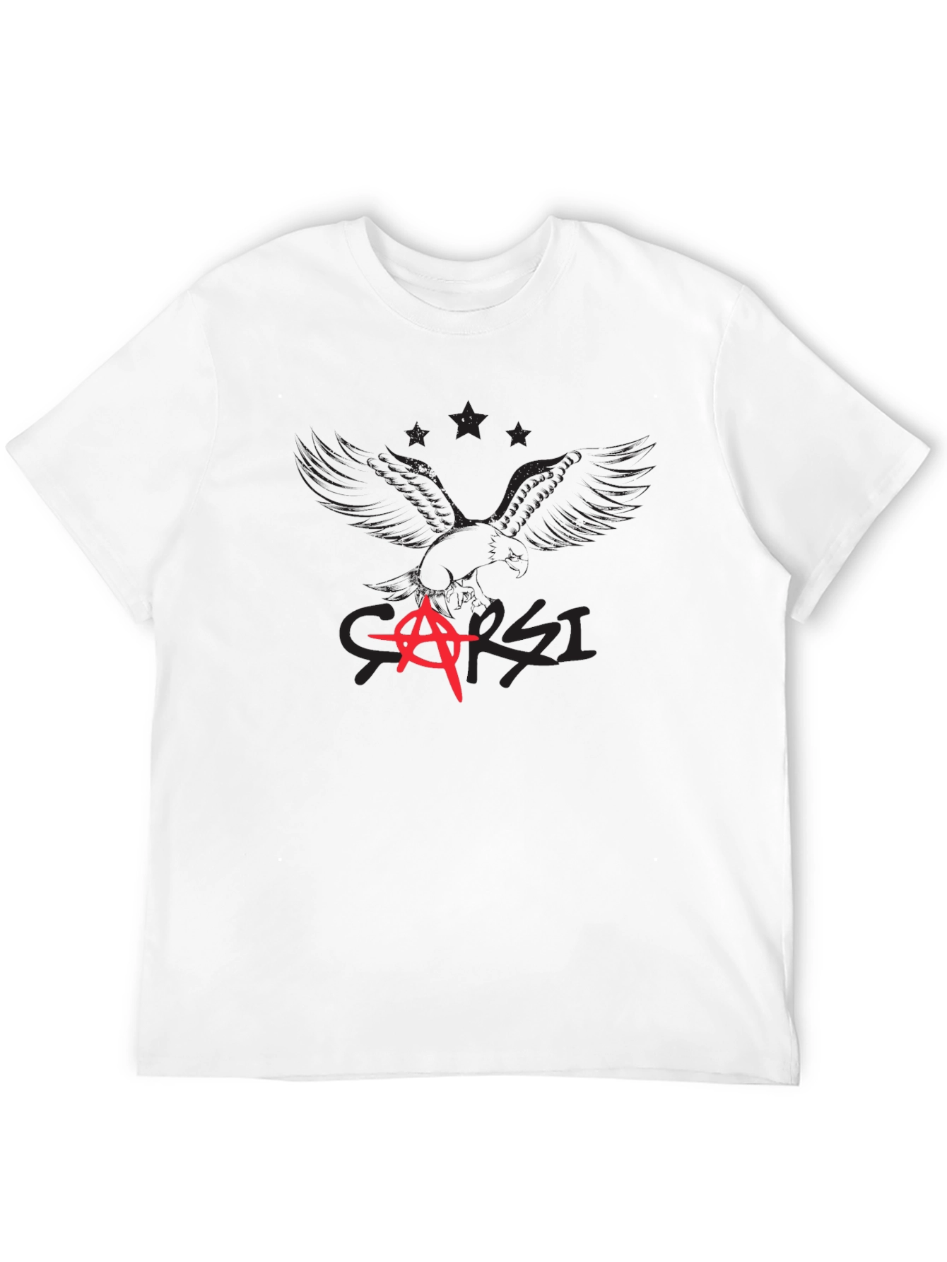 Edgy Graphic T-Shirt - Black Anarchy Design