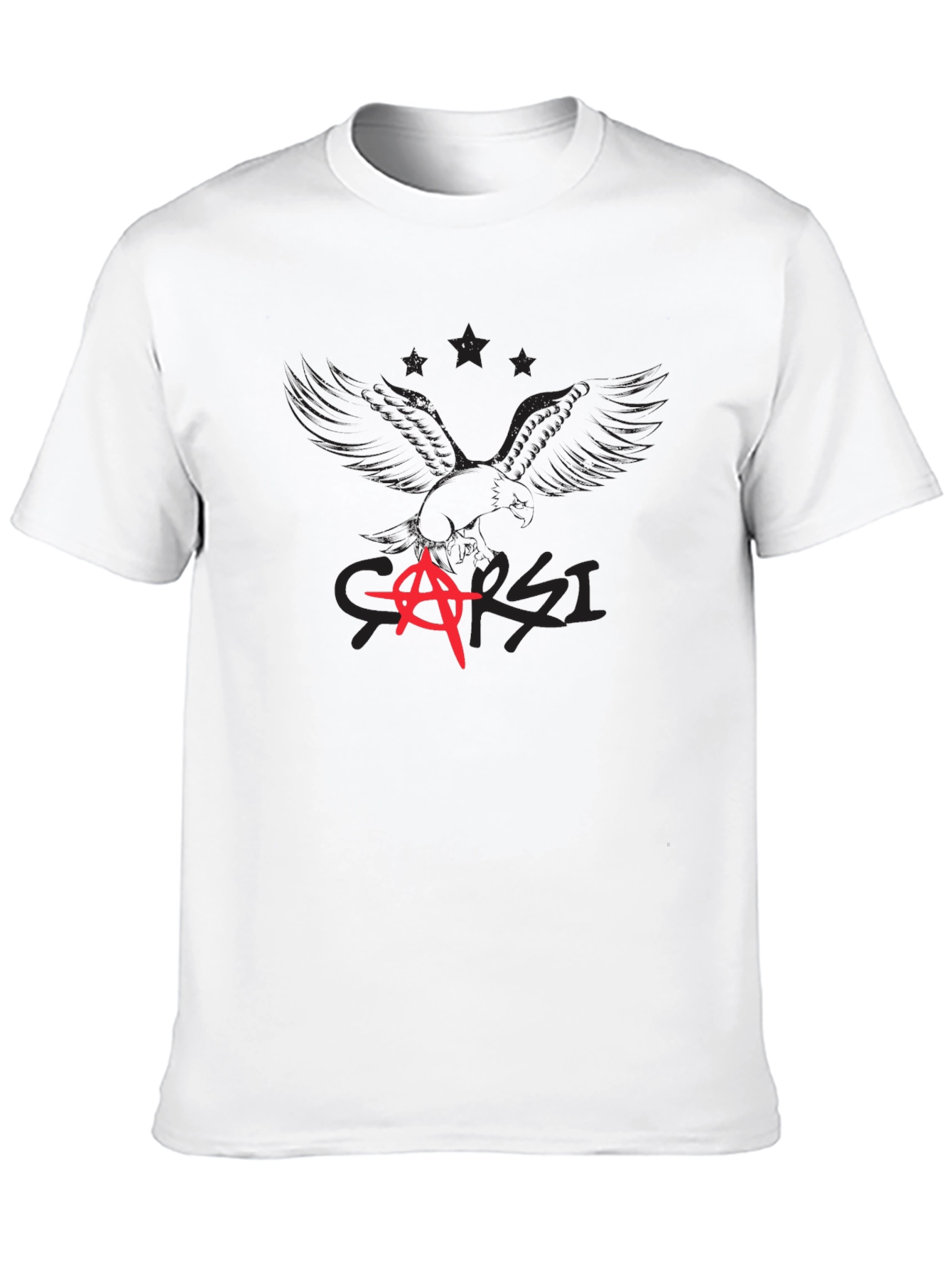 Edgy Graphic T-Shirt - Black Anarchy Design
