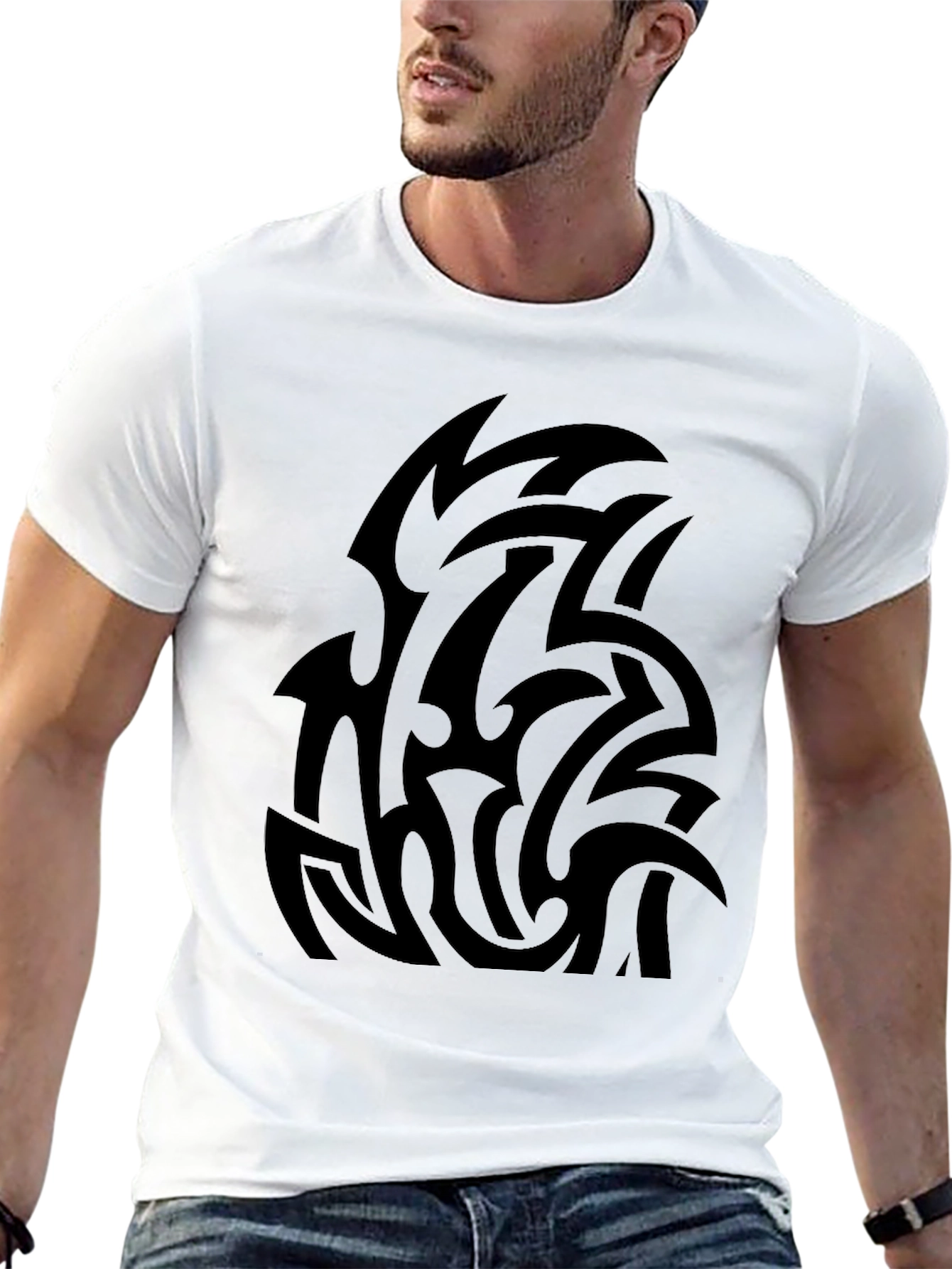 Tribal Graphic Black T-Shirt