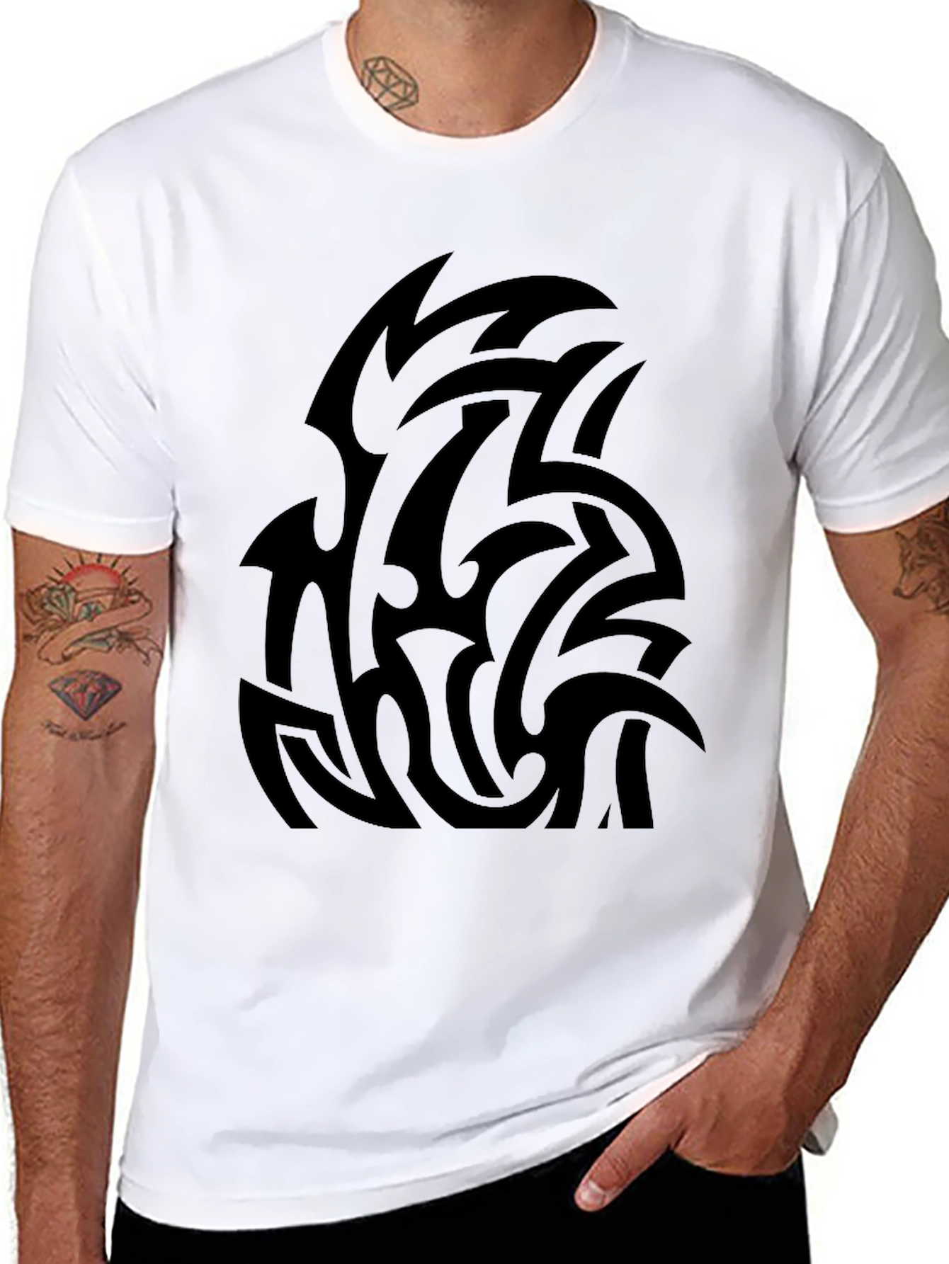 Tribal Graphic Black T-Shirt