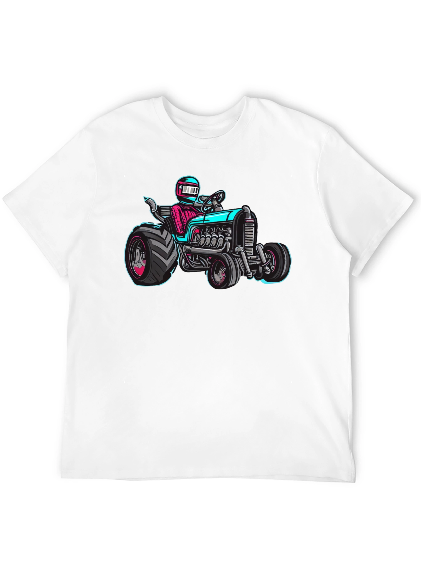 Racing Tractor Graphic T-Shirt - Black