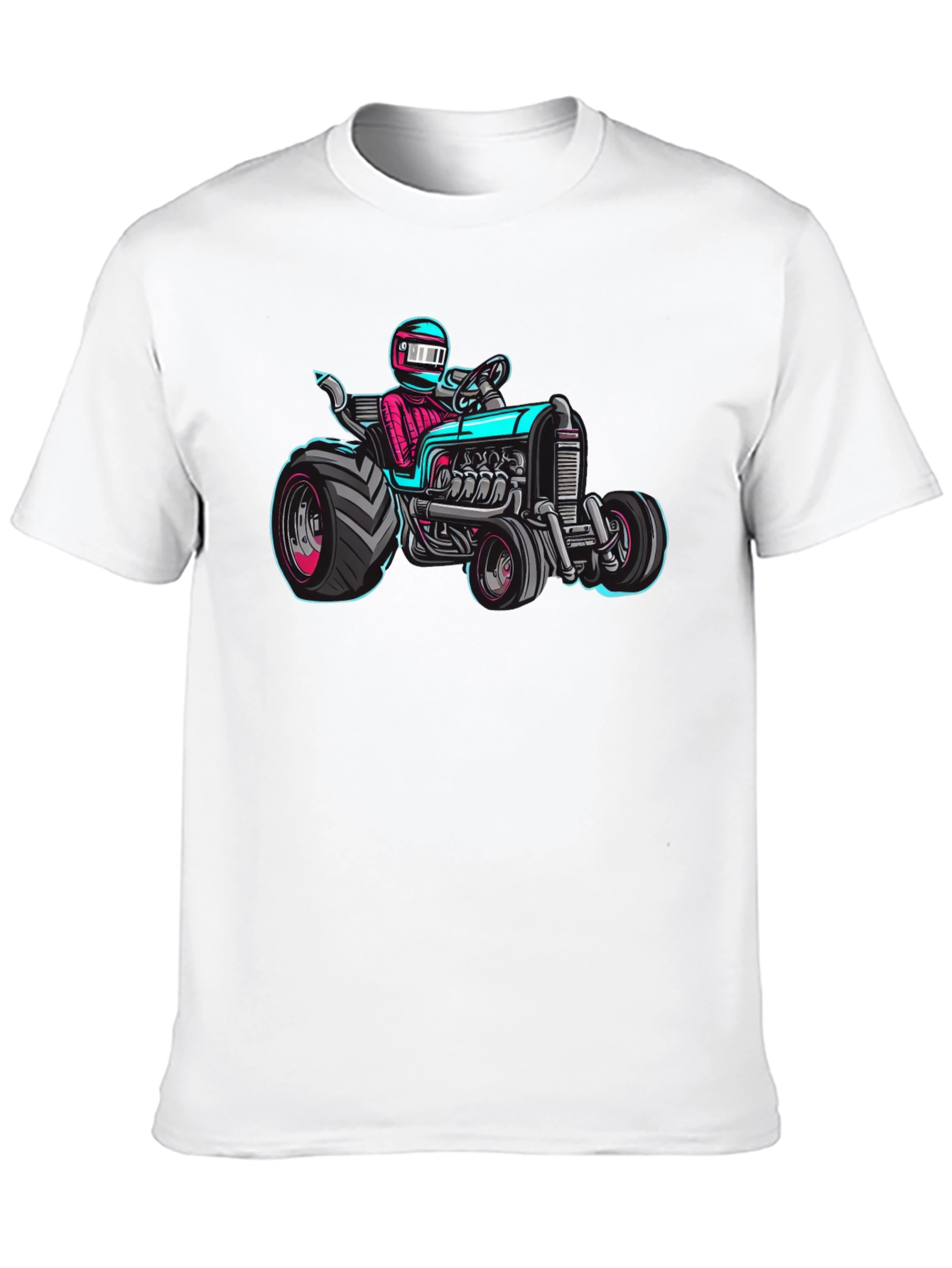 Racing Tractor Graphic T-Shirt - Black