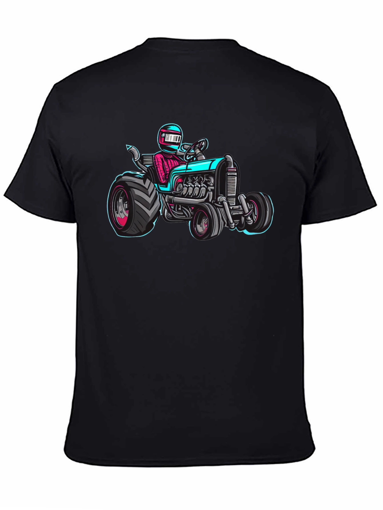 Racing Tractor Graphic T-Shirt - Black