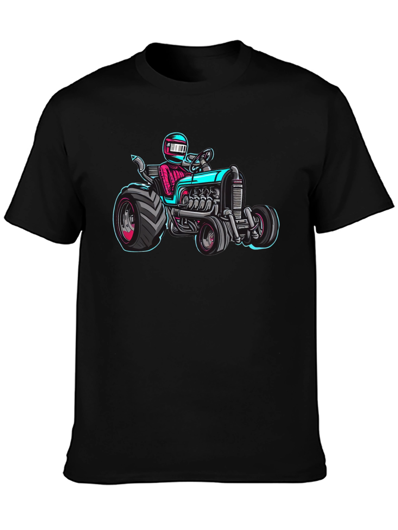 Racing Tractor Graphic T-Shirt - Black