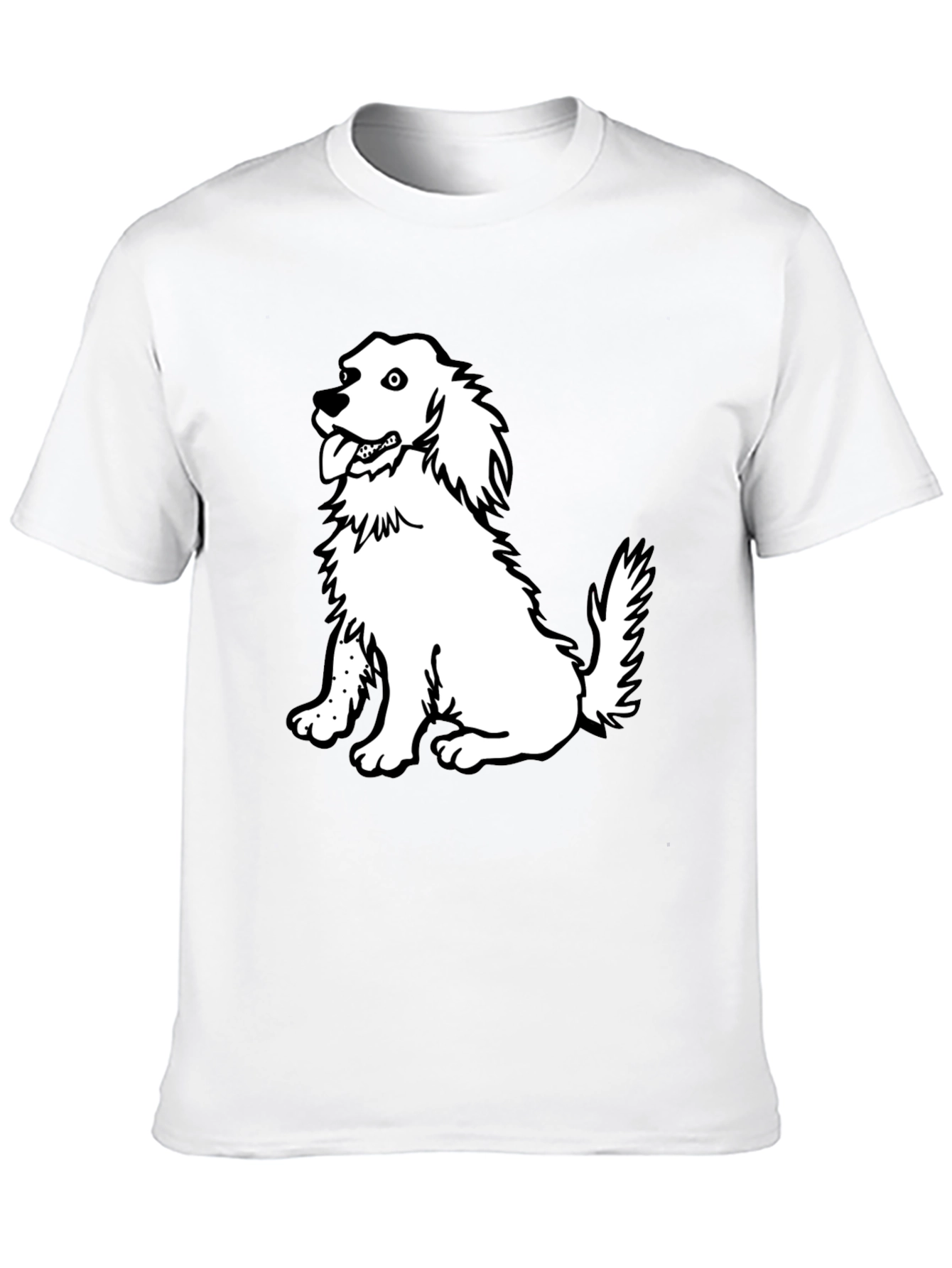 Dog Graphic T-Shirt - Black Cotton Tee