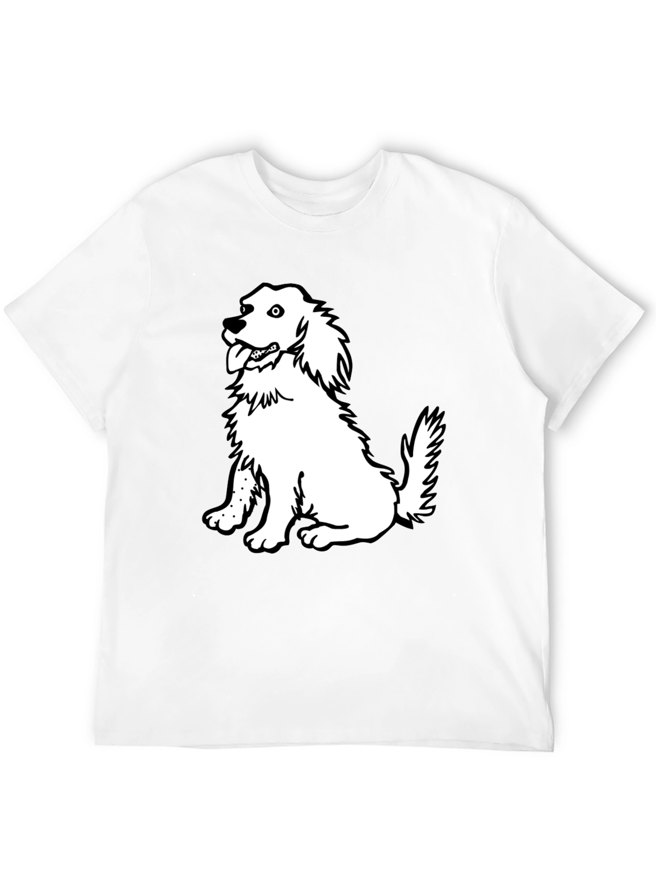 Dog Graphic T-Shirt - Black Cotton Tee