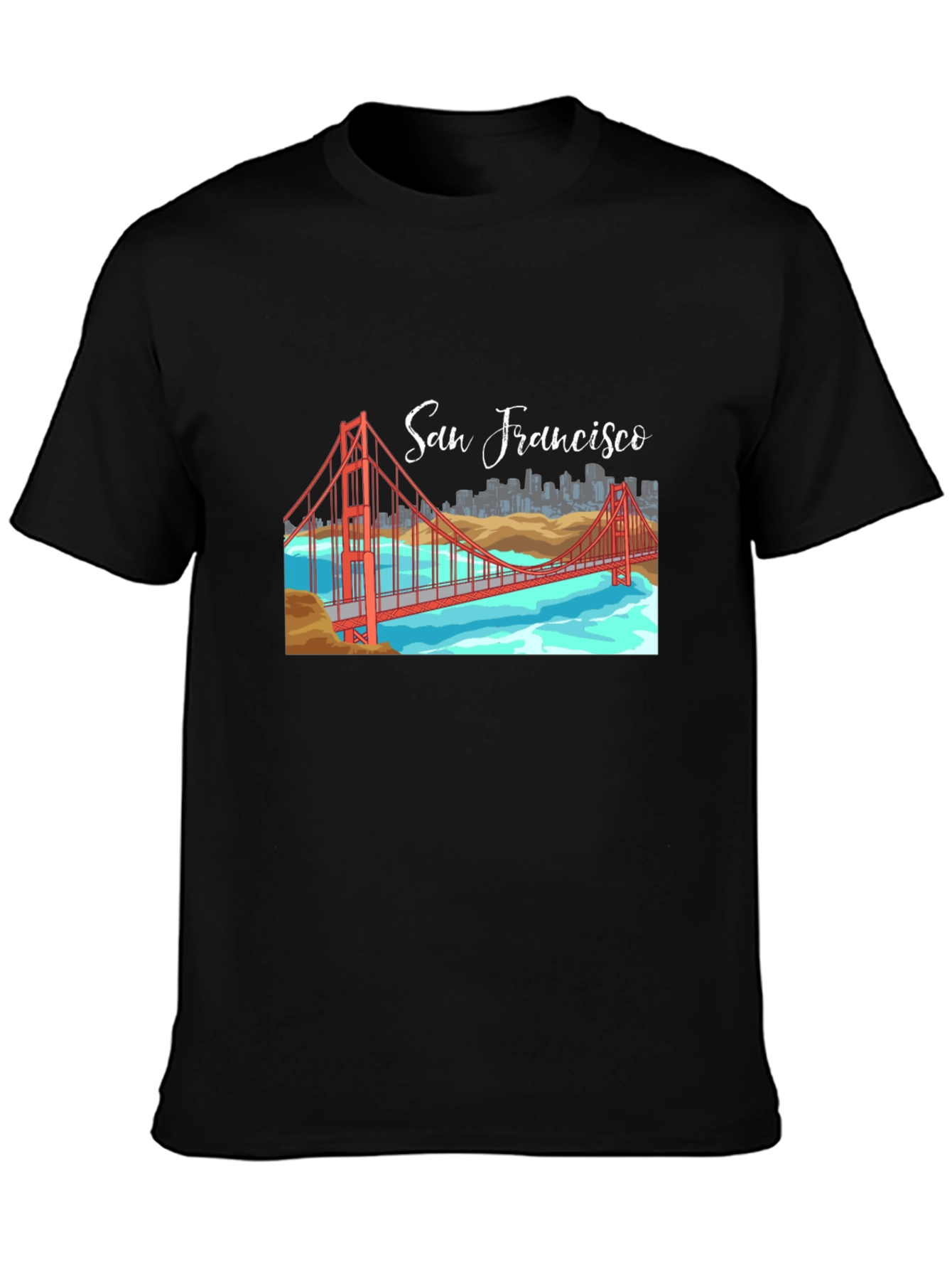 San Francisco Bridge Graphic Tee - Black