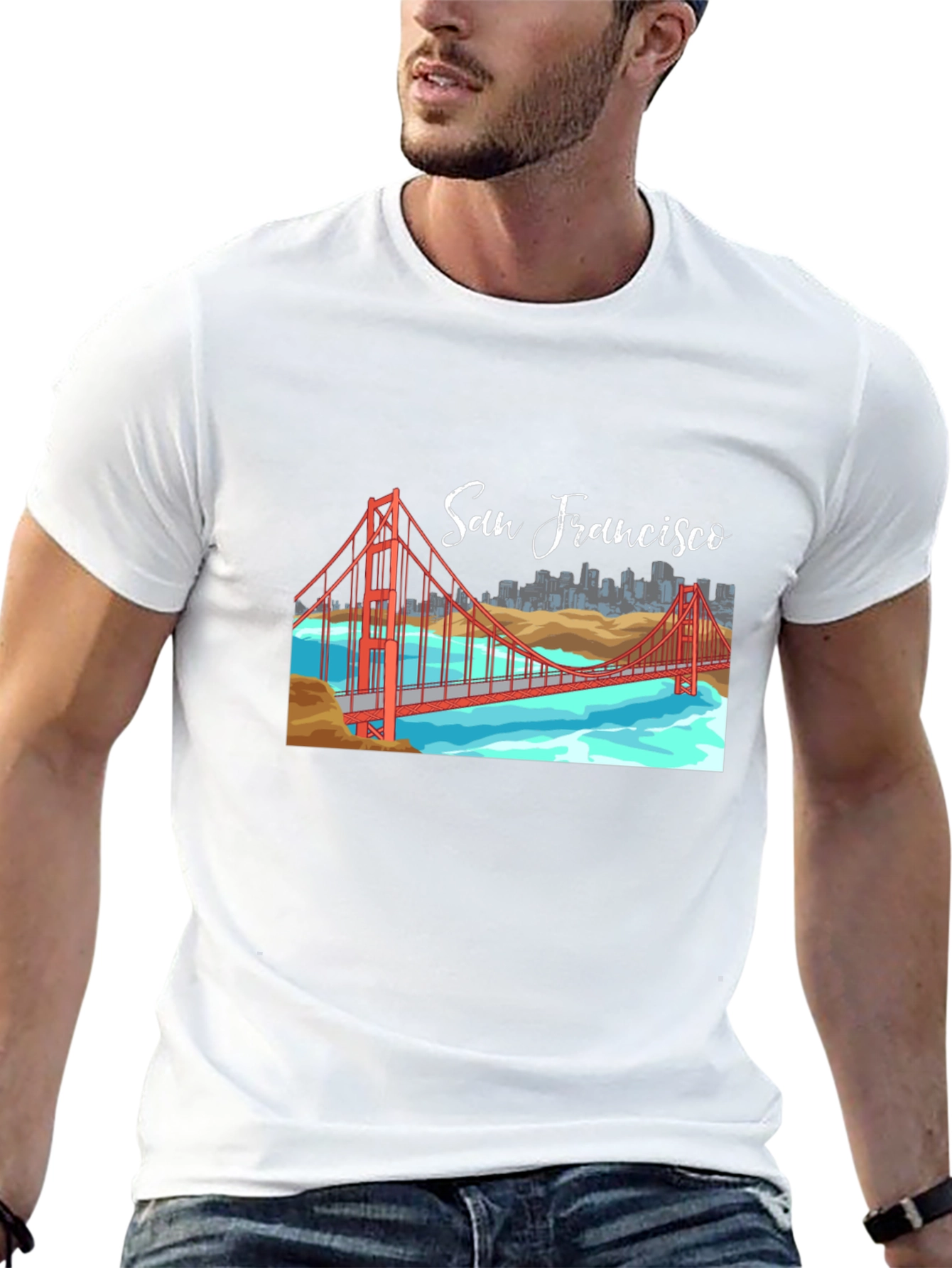 San Francisco Bridge Graphic Tee - Black