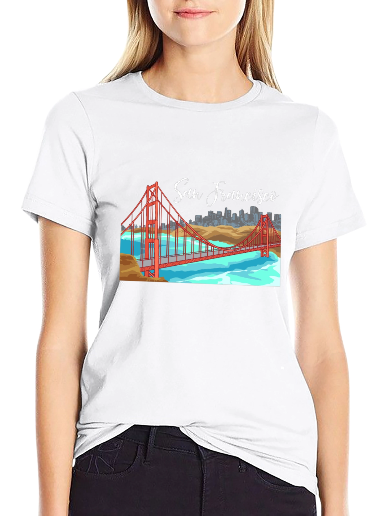 San Francisco Bridge Graphic Tee - Black