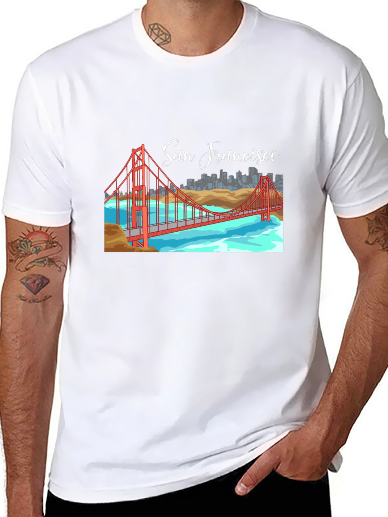 San Francisco Bridge Graphic Tee - Black