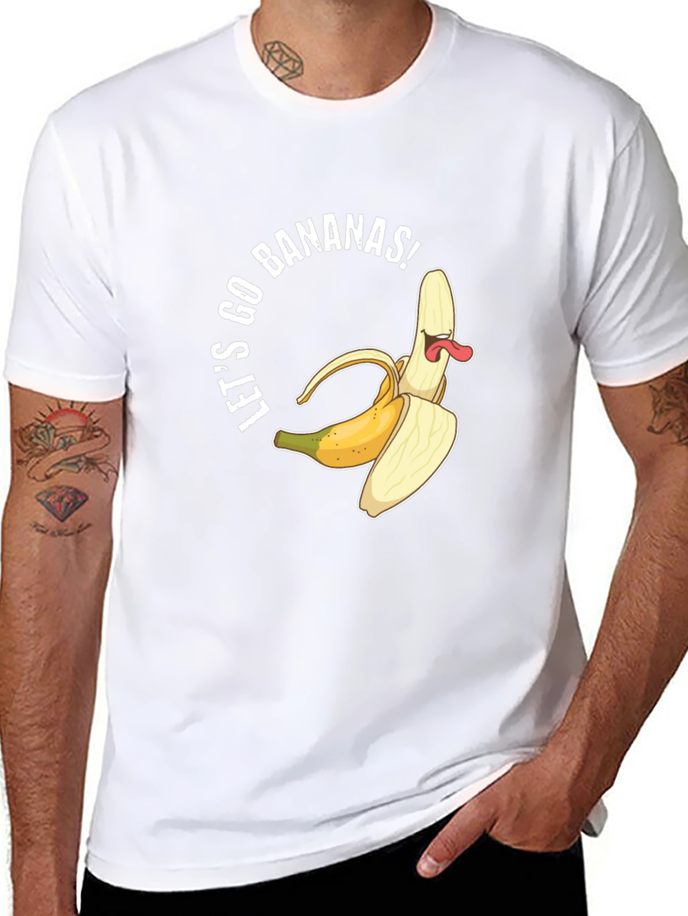 Lets Go Bananas Black Graphic Tee
