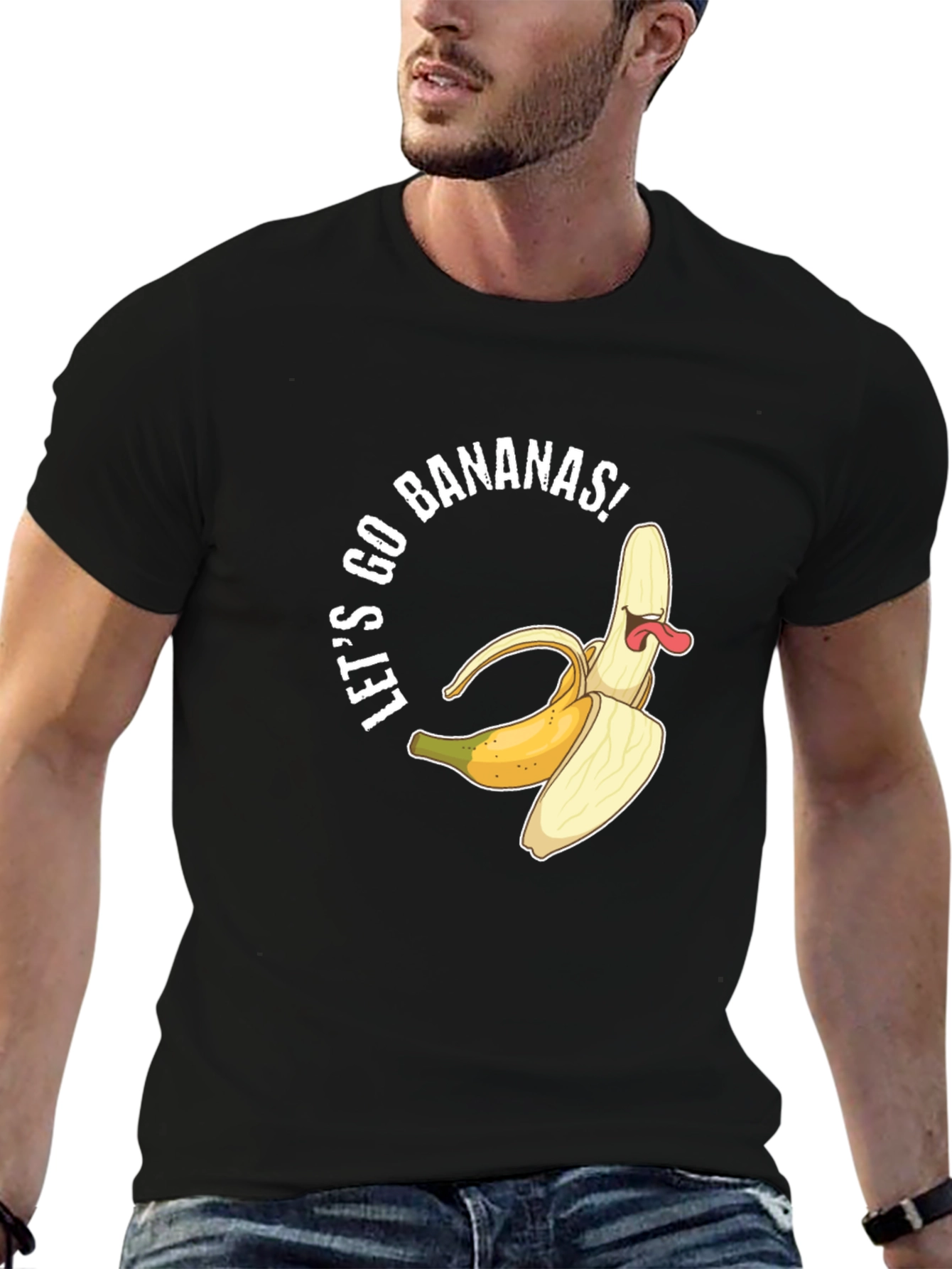 Lets Go Bananas Black Graphic Tee