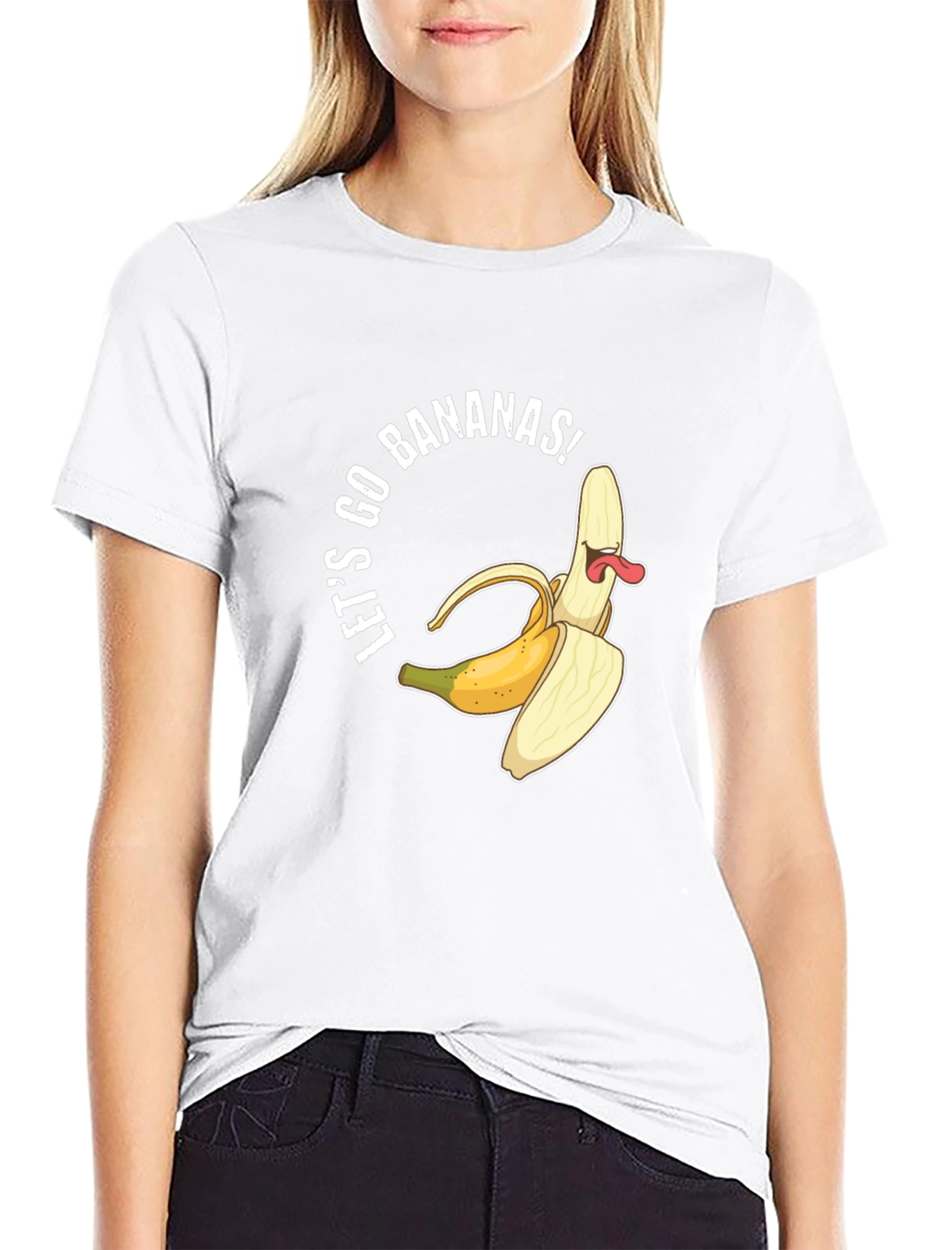 Lets Go Bananas Black Graphic Tee