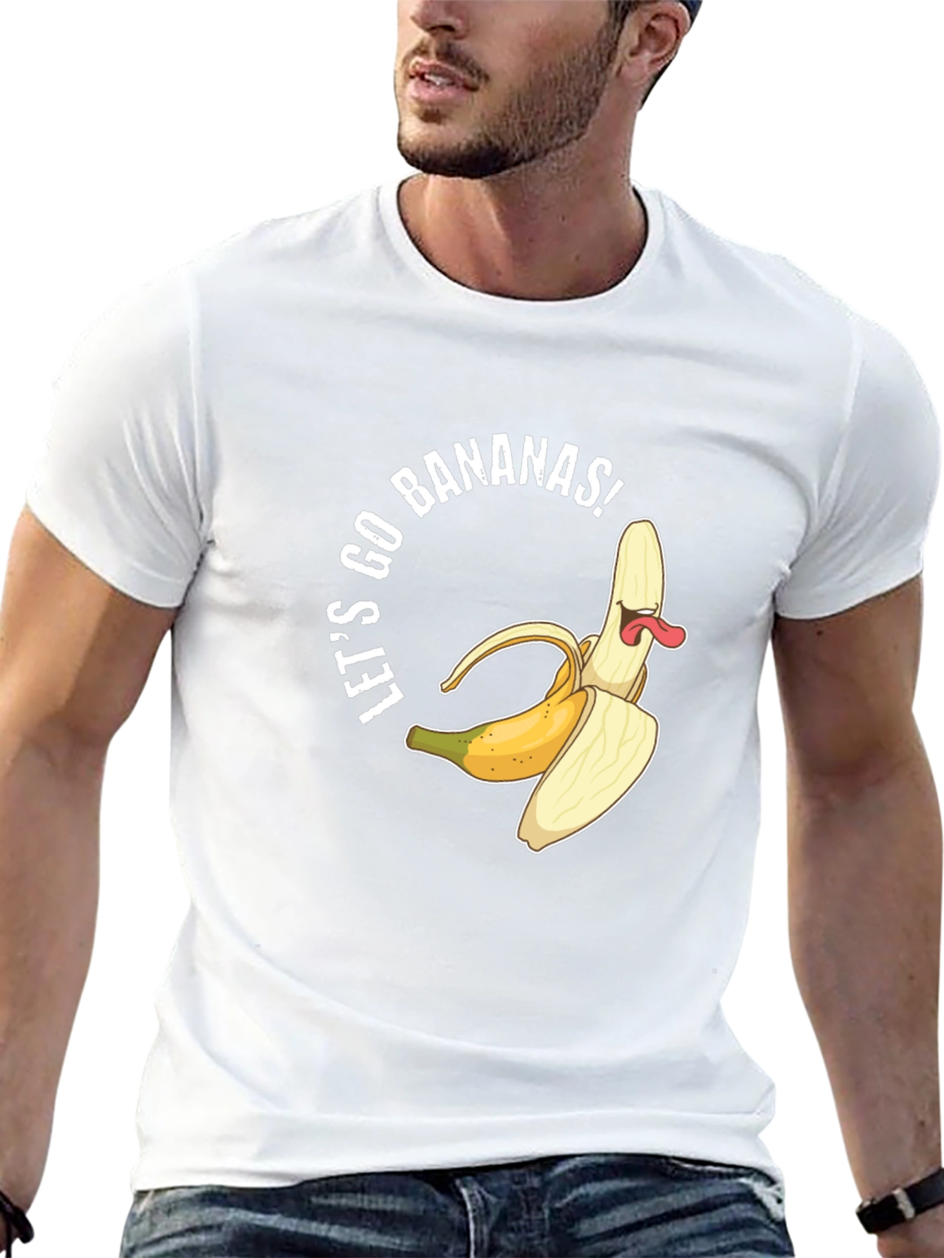 Lets Go Bananas Black Graphic Tee