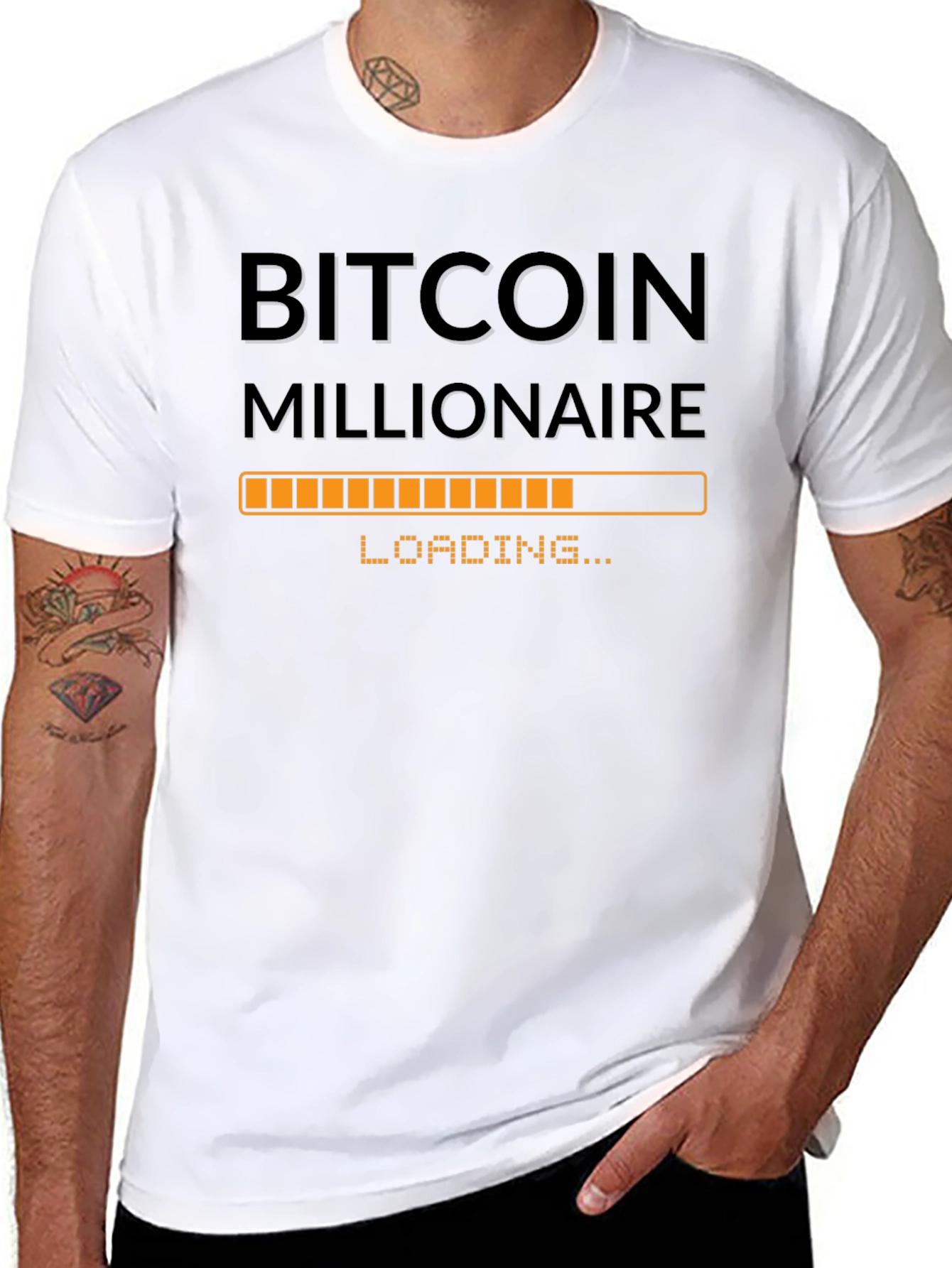 Bitcoin Millionaire Loading - Black T-Shirt