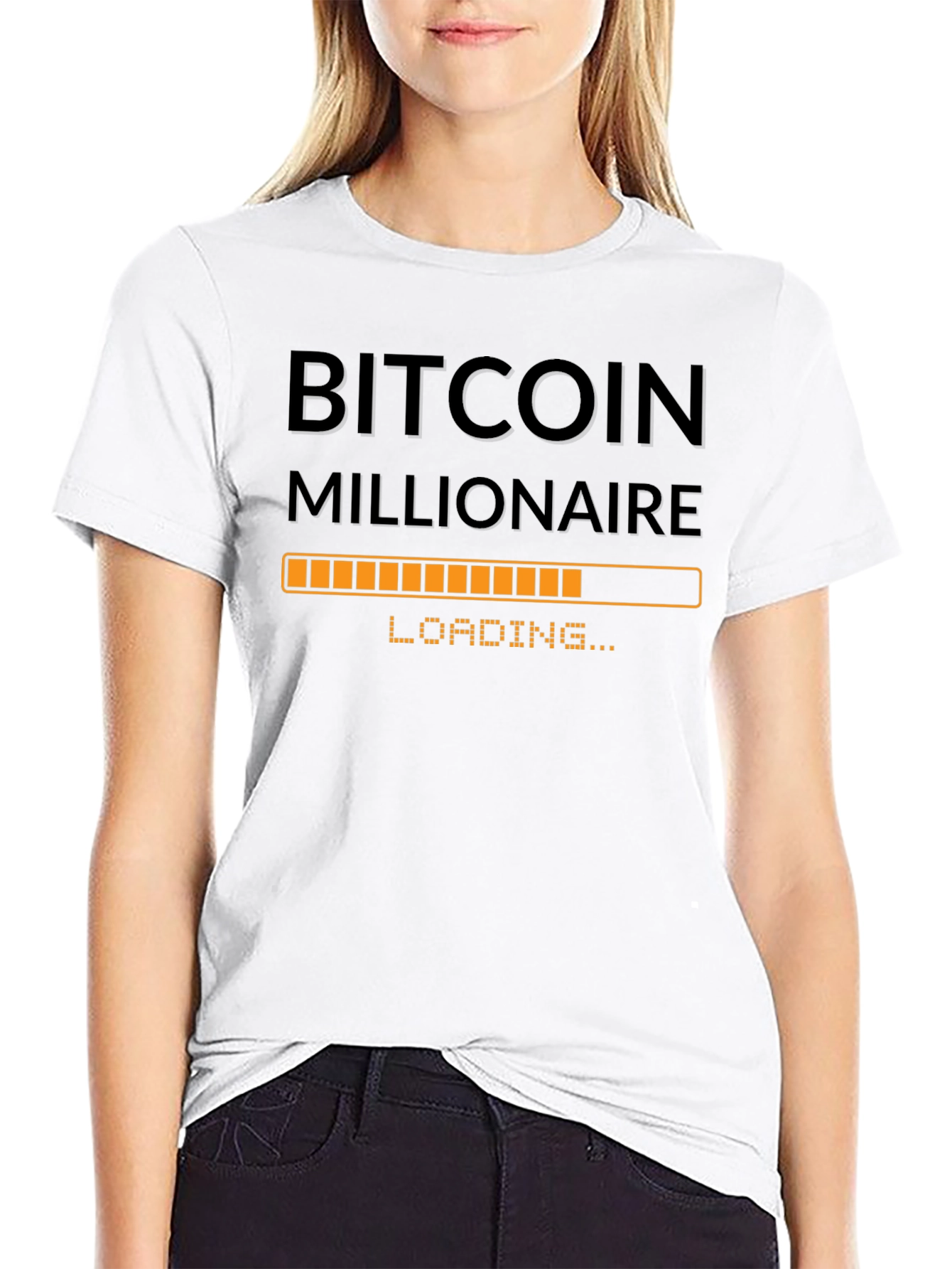 Bitcoin Millionaire Loading - Black T-Shirt