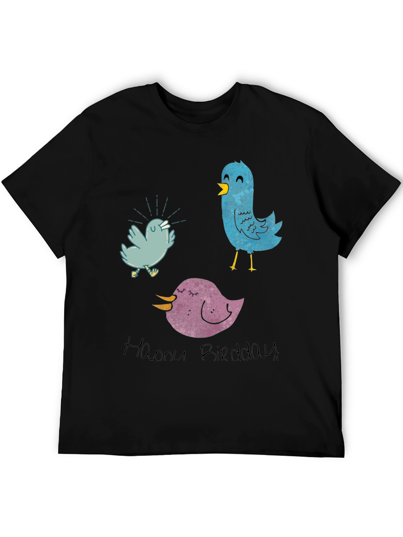 Whimsical Bird T-Shirt - Happy Birddday