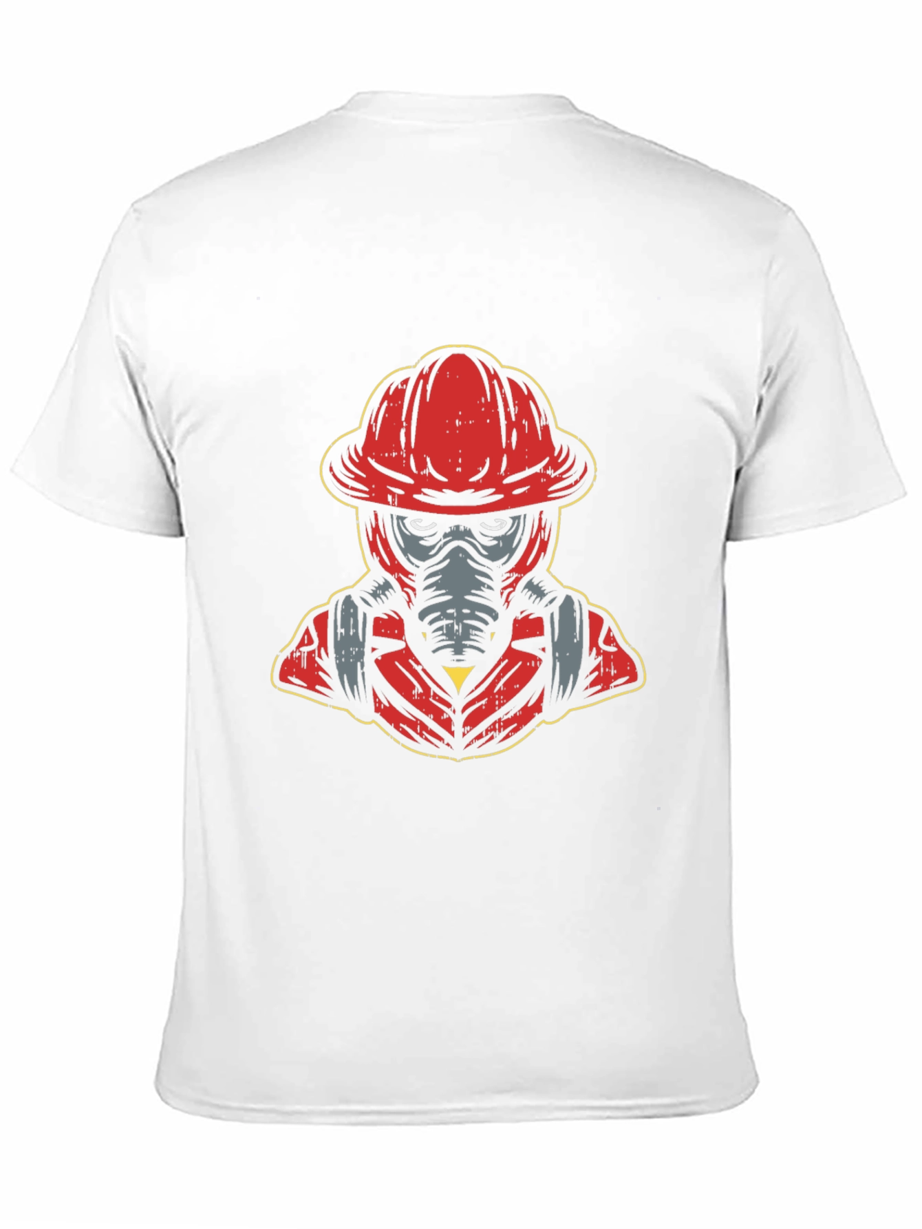 Firefighter Graphic T-Shirt - Black Crew Neck Tee