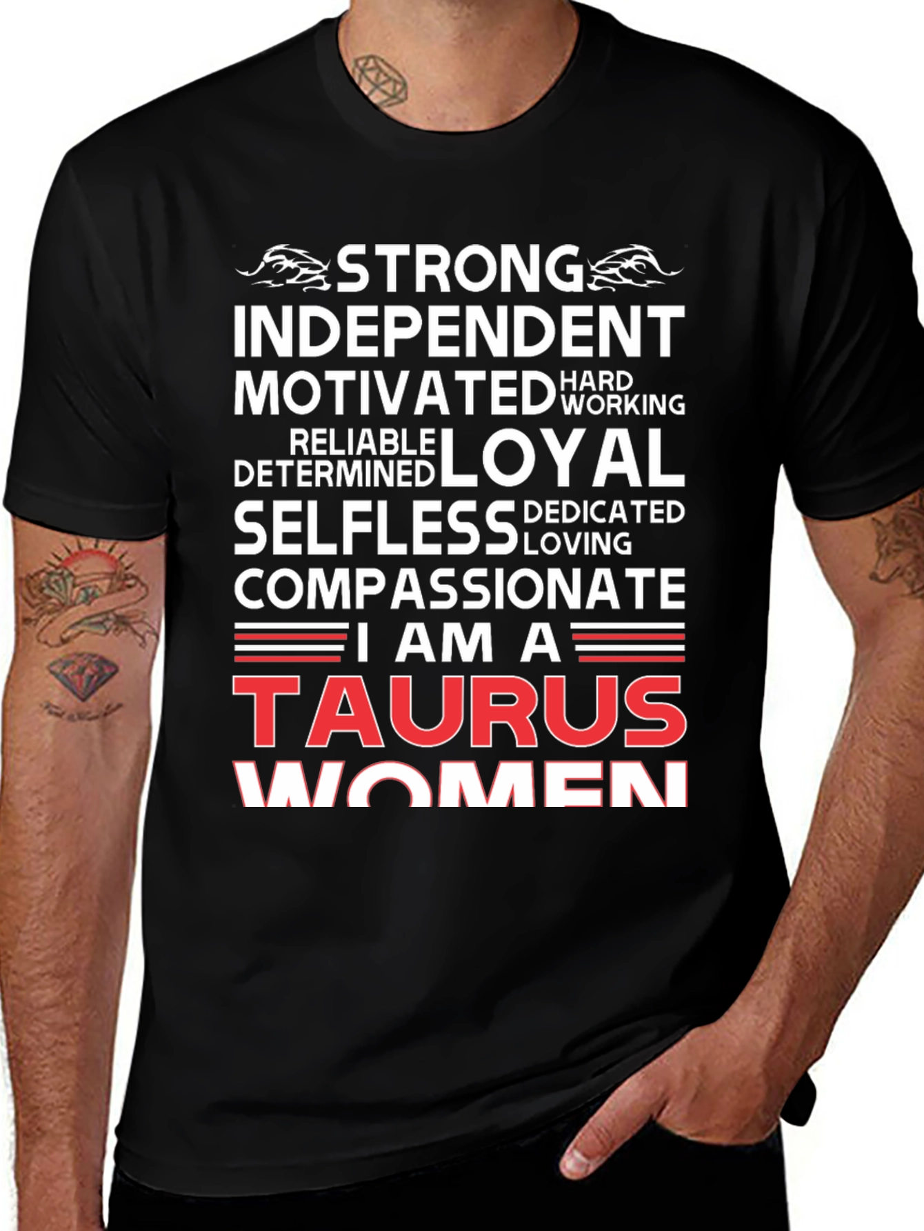 Taurus Woman Zodiac T-Shirt - Strong Independent Compassionate