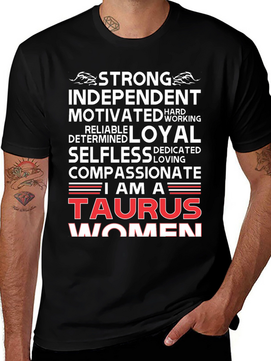 Taurus Woman Zodiac T-Shirt - Strong Independent Compassionate