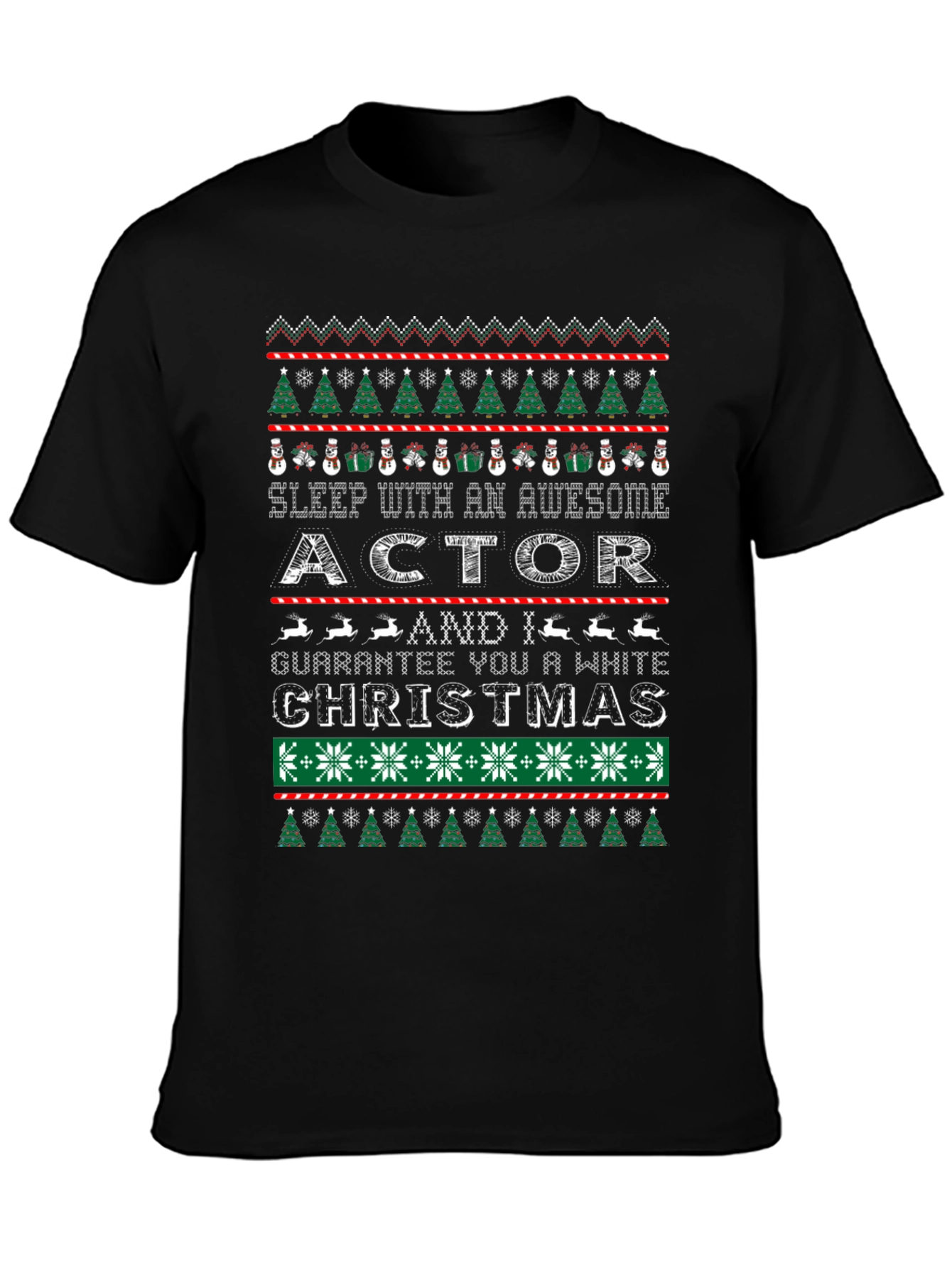 Awesome Actor White Christmas Ugly Sweater T-Shirt