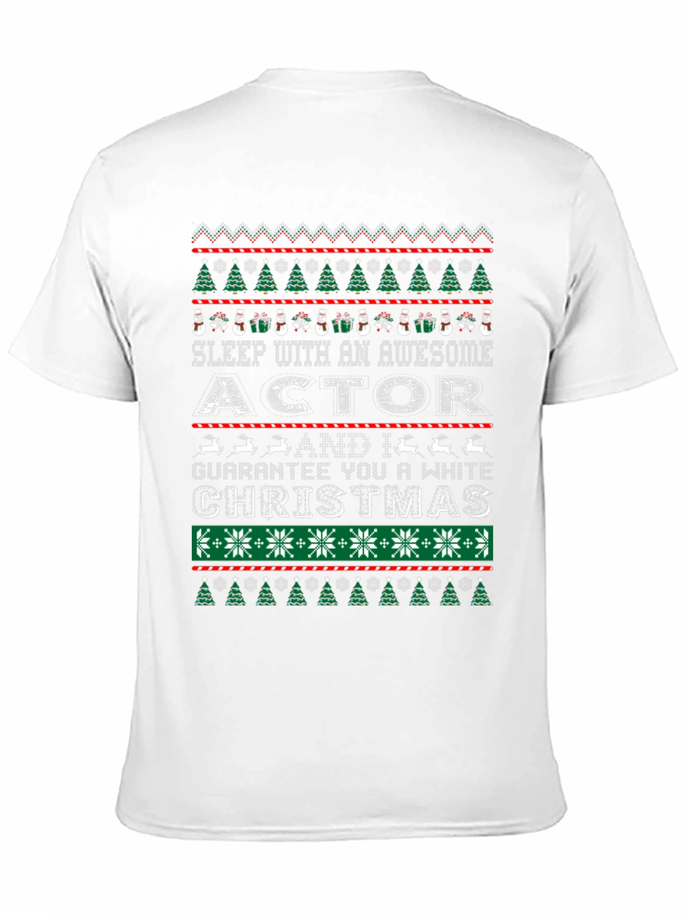 Awesome Actor White Christmas Ugly Sweater T-Shirt