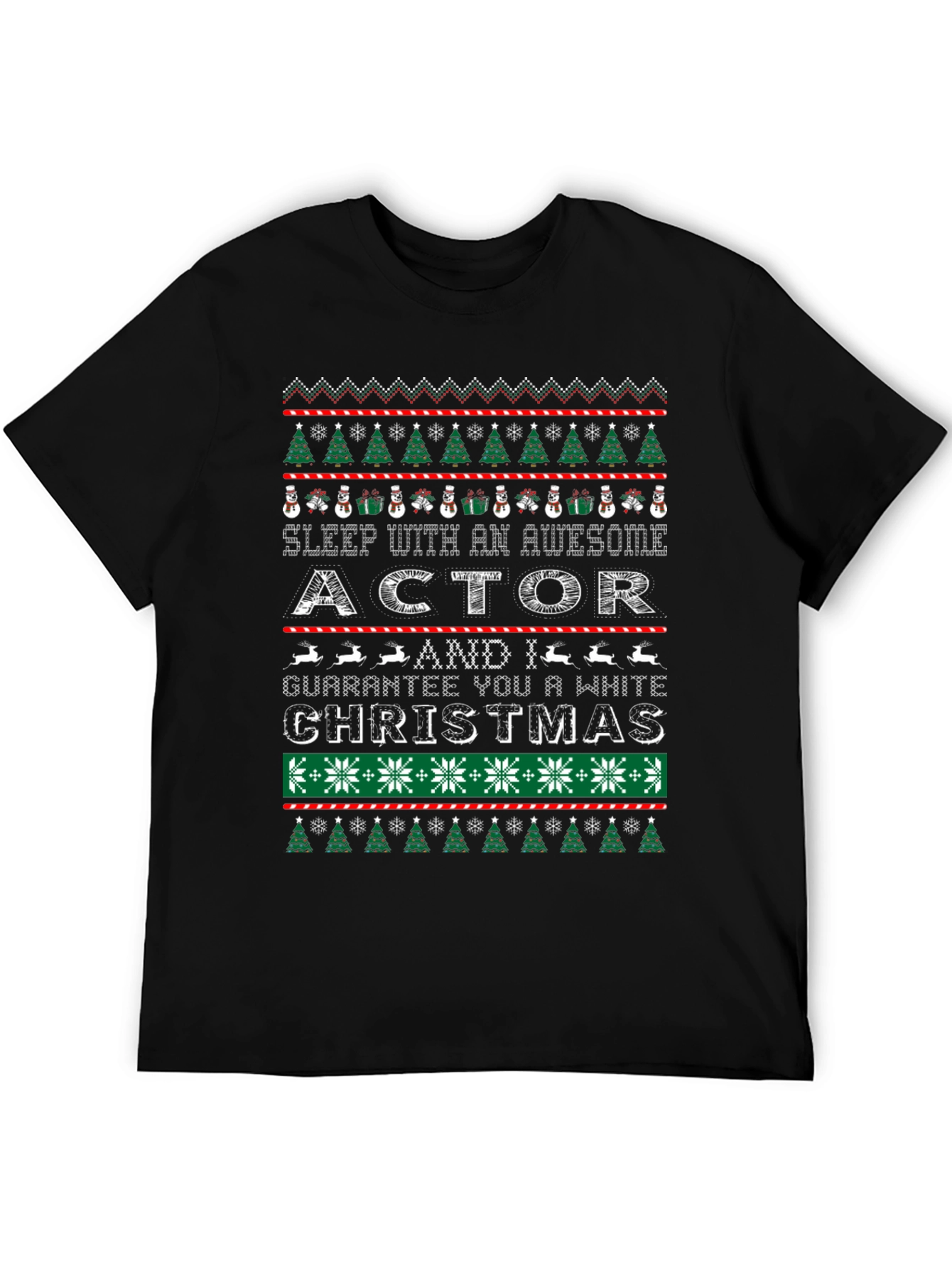 Awesome Actor White Christmas Ugly Sweater T-Shirt