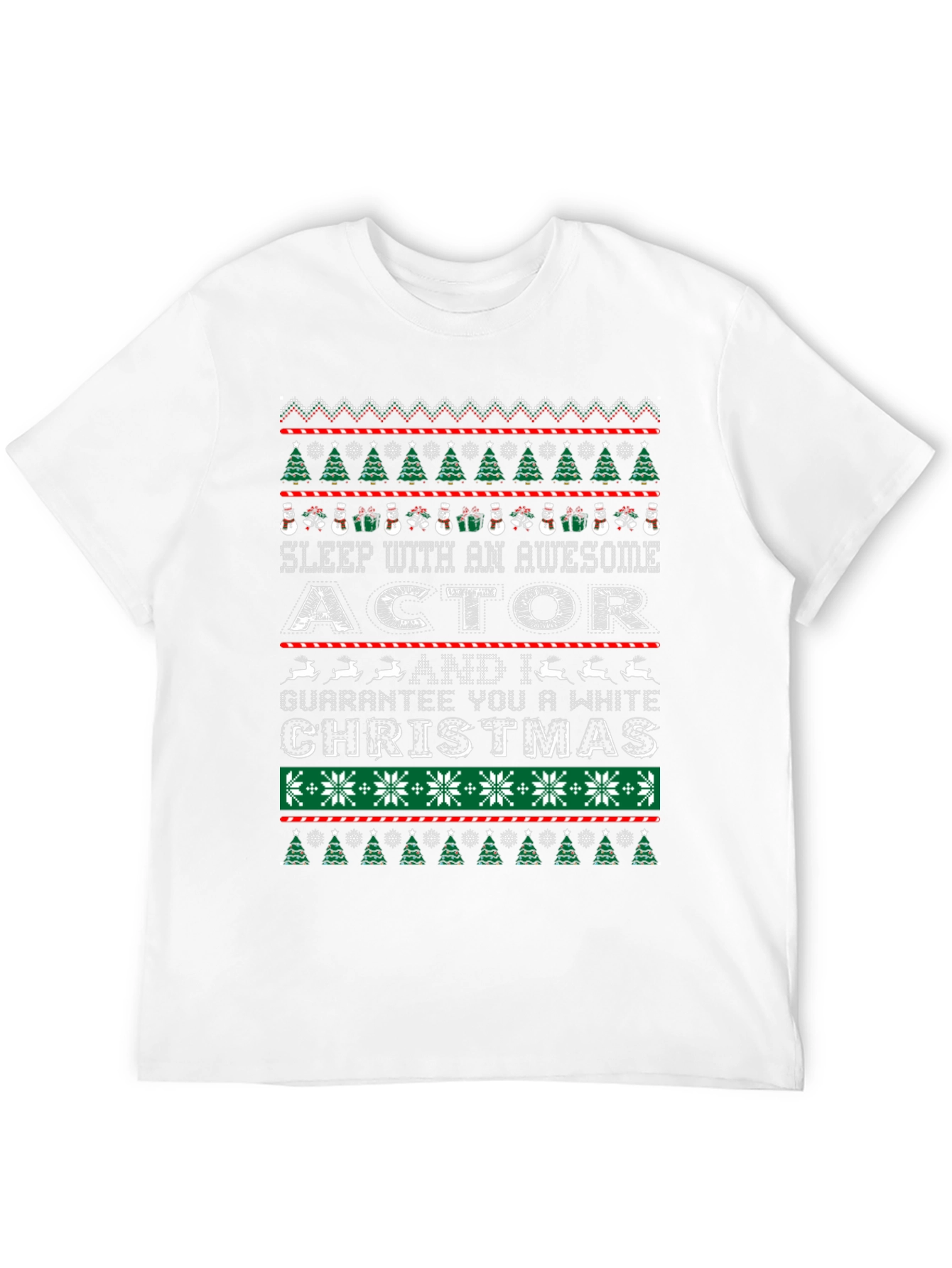 Awesome Actor White Christmas Ugly Sweater T-Shirt