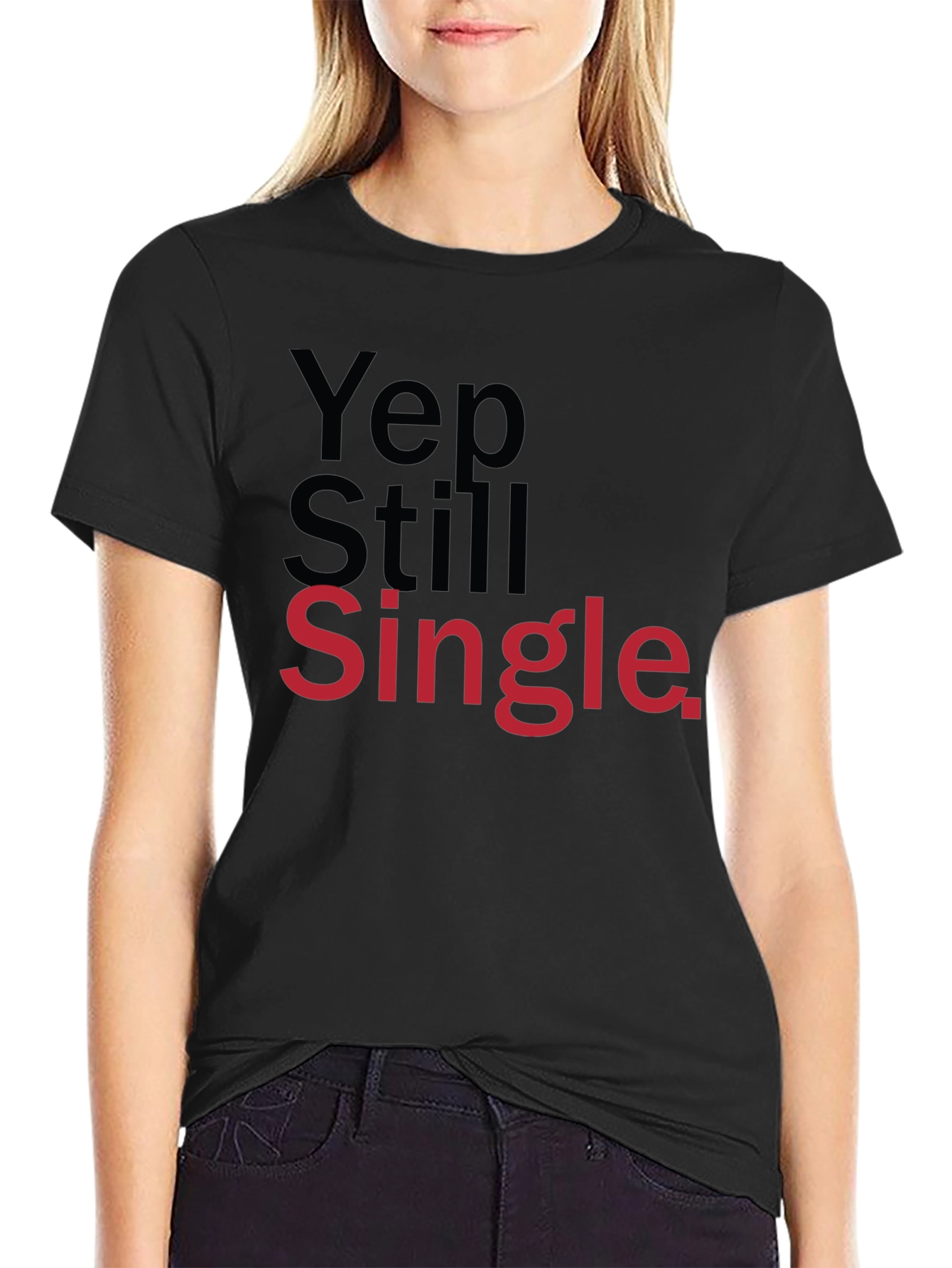 Yep Still Single Mens Graphic Tee - Black