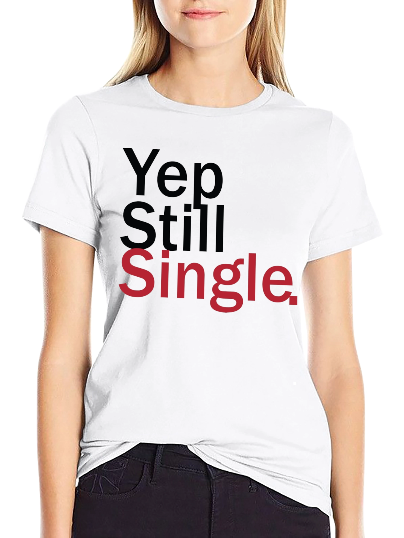 Yep Still Single Mens Graphic Tee - Black